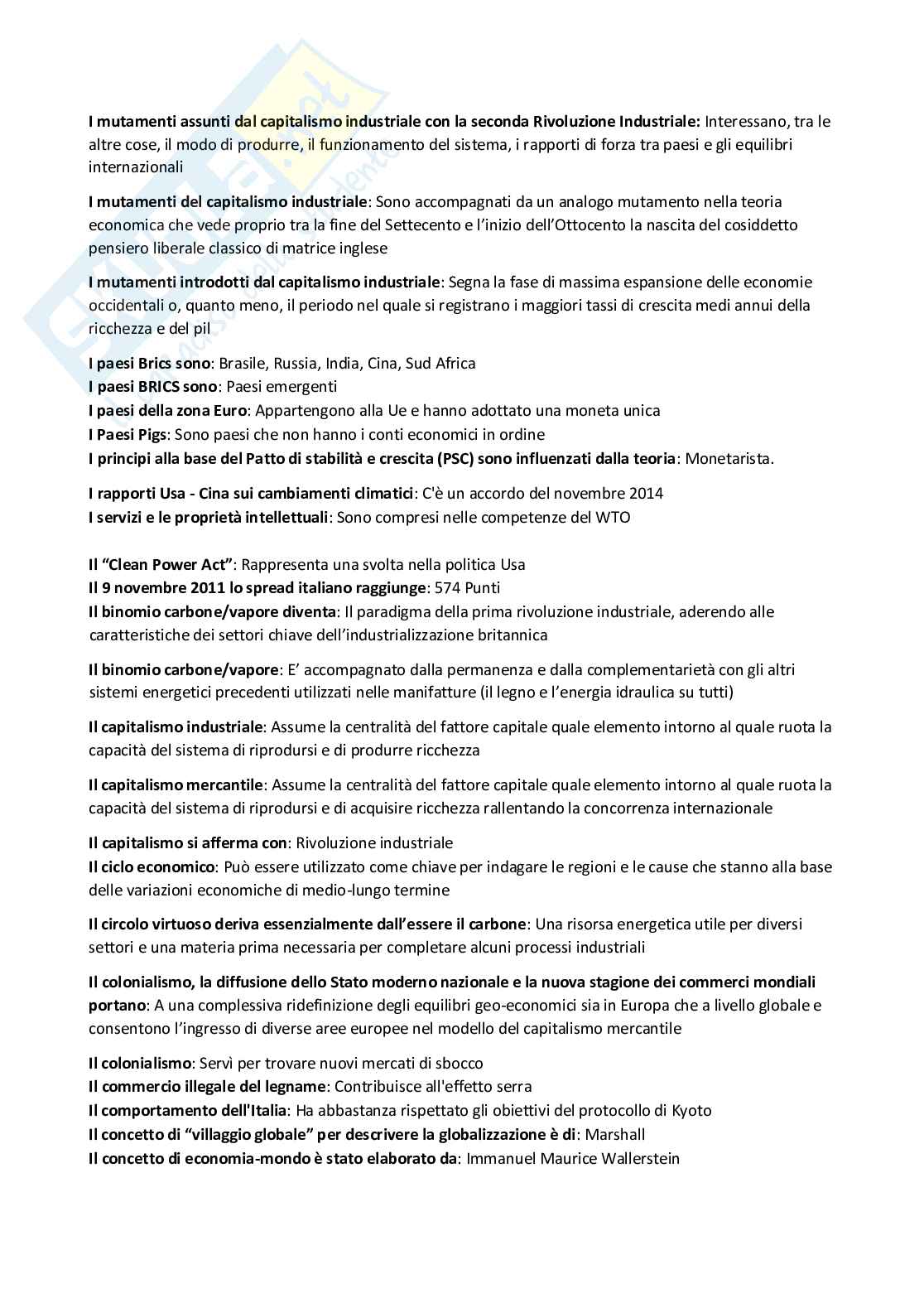 Domande e risposte Storia economica  Pag. 6