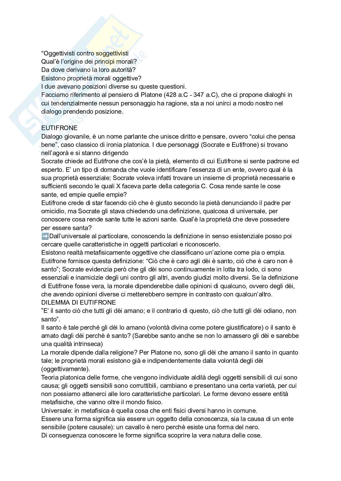 Appunti del corso di Filosofia morale Pag. 2