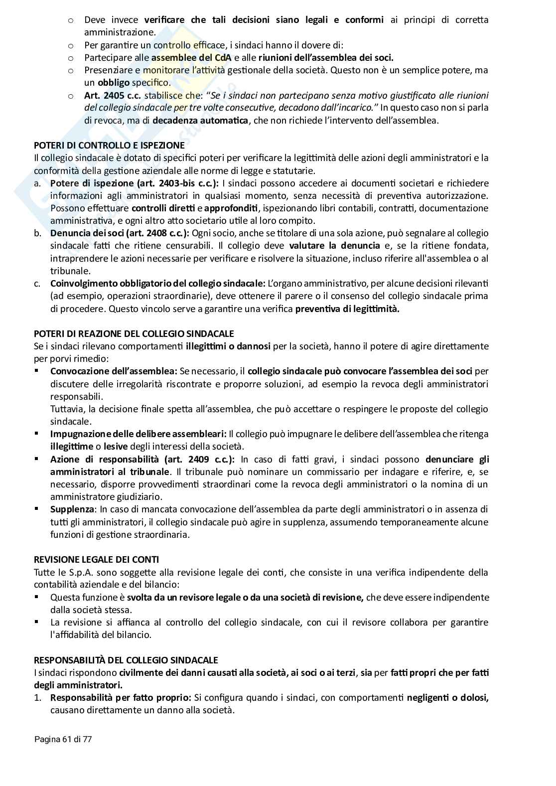 Riassunto esame Diritto commerciale, Prof. Beghin Mauro, libro consigliato Manuale di diritto commerciale, Cian, Marco Pag. 61