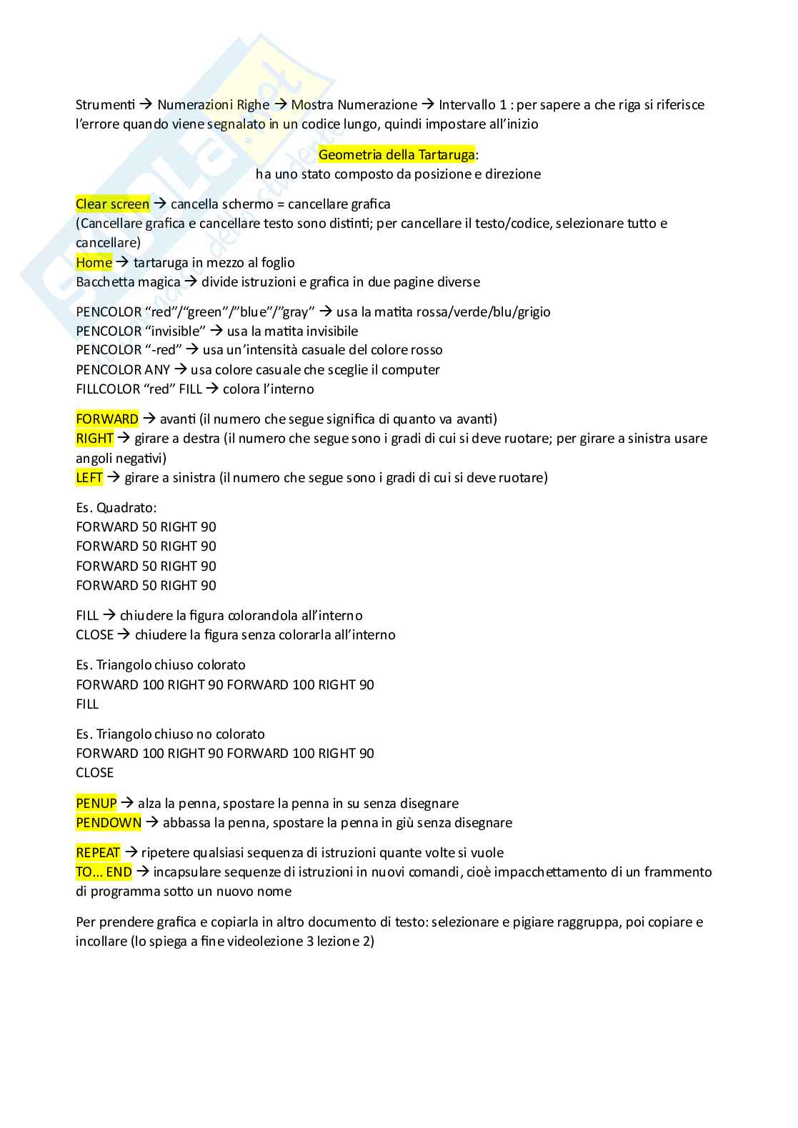 Laboratorio di Tecnologie sidattiche - Guida LibreLogo, Diario di apprendimento e Logo finale | SFP Notes Vol. 18 Pag. 1