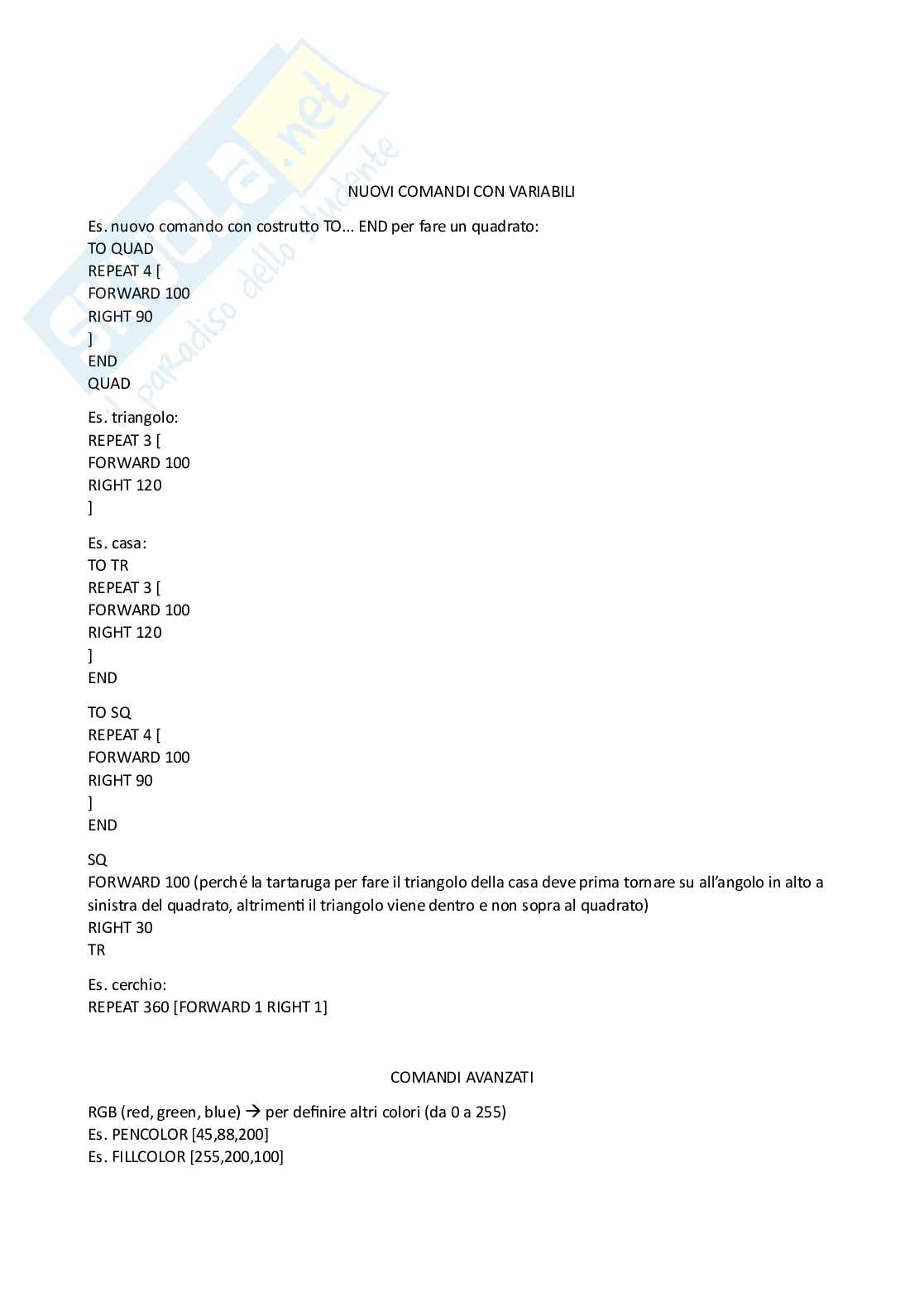 Laboratorio di Tecnologie sidattiche - Guida LibreLogo, Diario di apprendimento e Logo finale | SFP Notes Vol. 18 Pag. 2