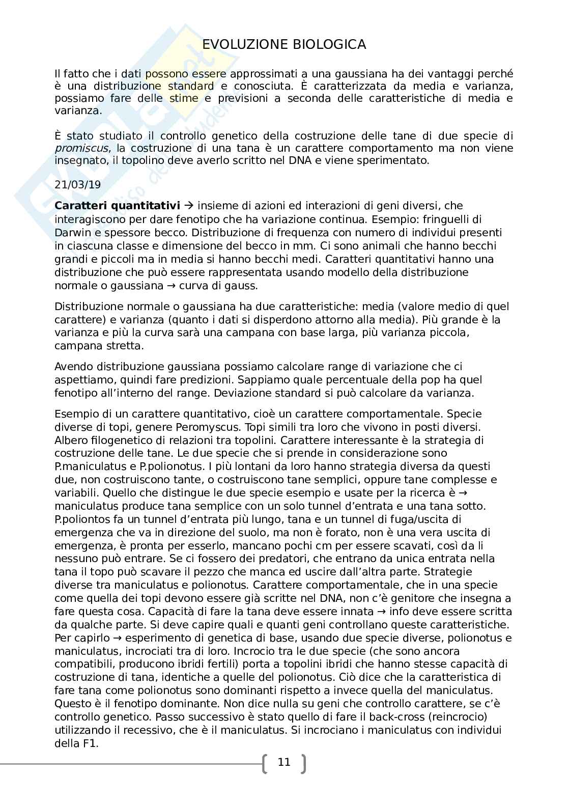 Evoluzione biologica Pag. 11