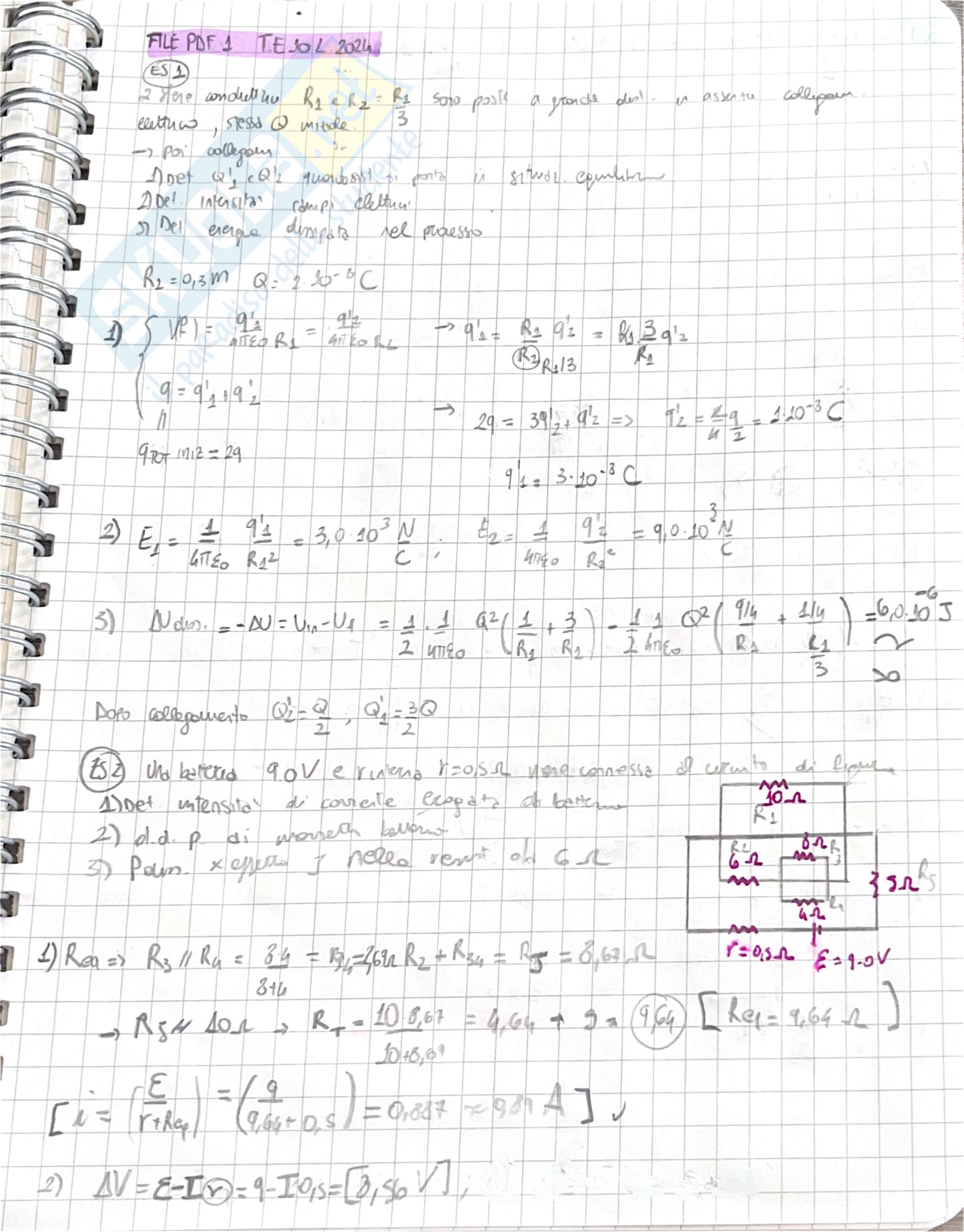 Schemi riassuntivi di Fisica 2 Pag. 1