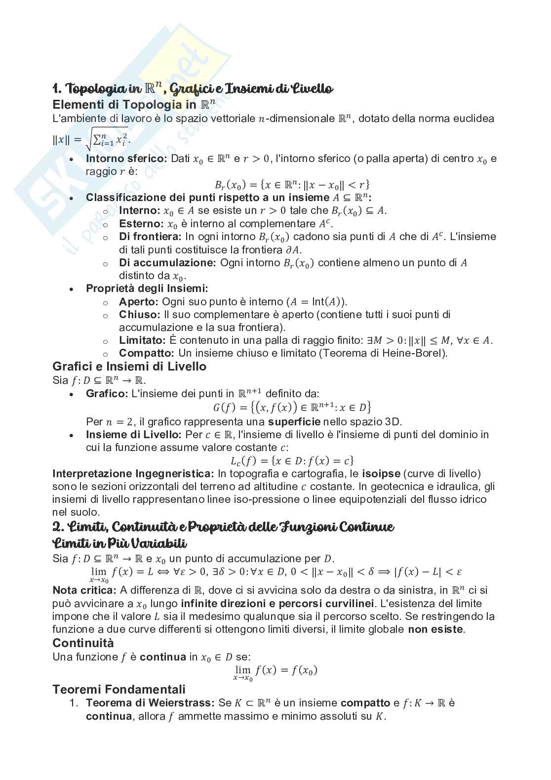 Argomenti teorici di Analisi matematica 2 Pag. 2