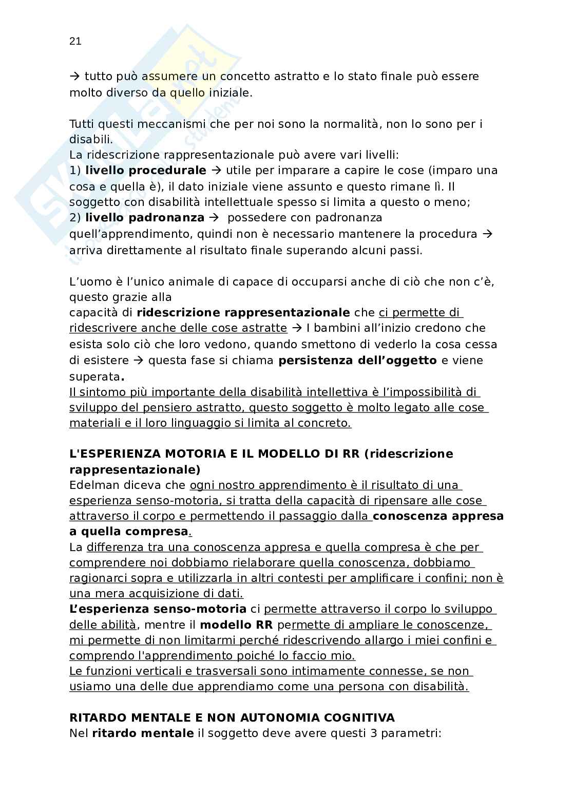 Appunti TTD dell'attività motoria adattata Pag. 21