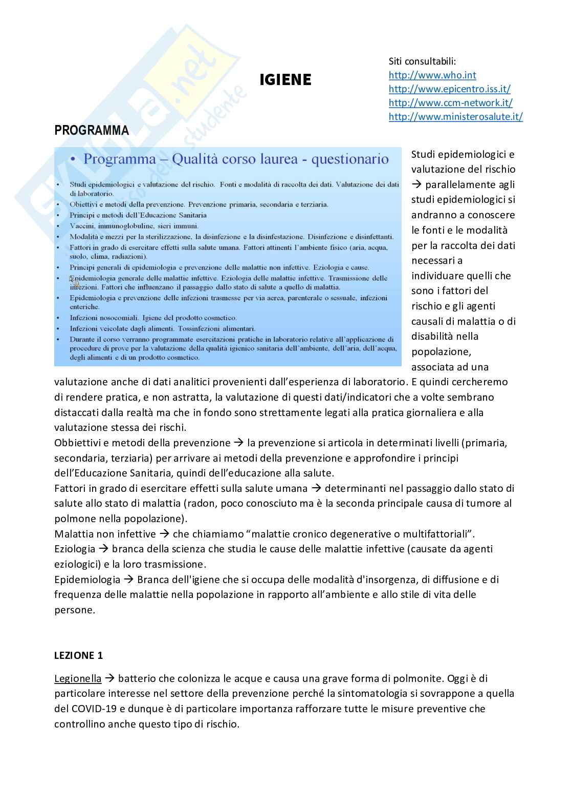Igiene  Pag. 1