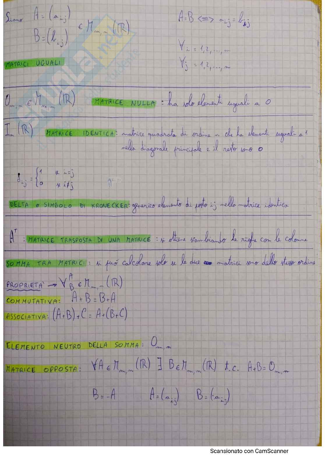 Geometria e Algebra - Formulario, Teoremi - prof. Giordano Pag. 1