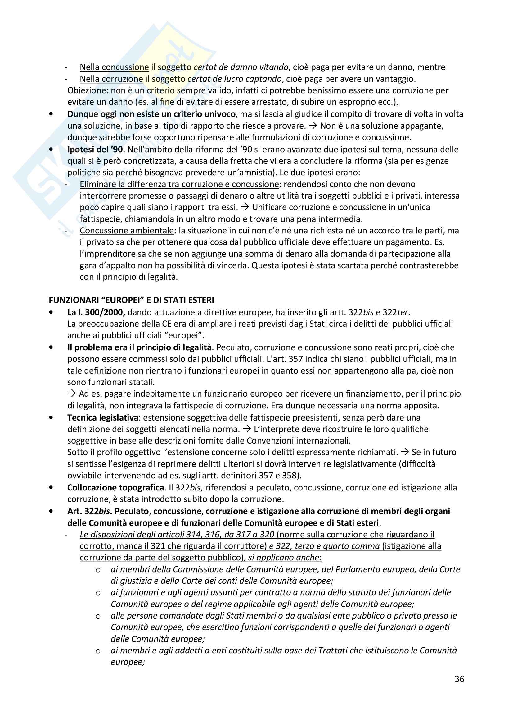 Riassunto esame Diritto penale, prof. Zanotti, libro consigliato Manuale di diritto penale Parte speciale, Fiandaca, Musco Pag. 36