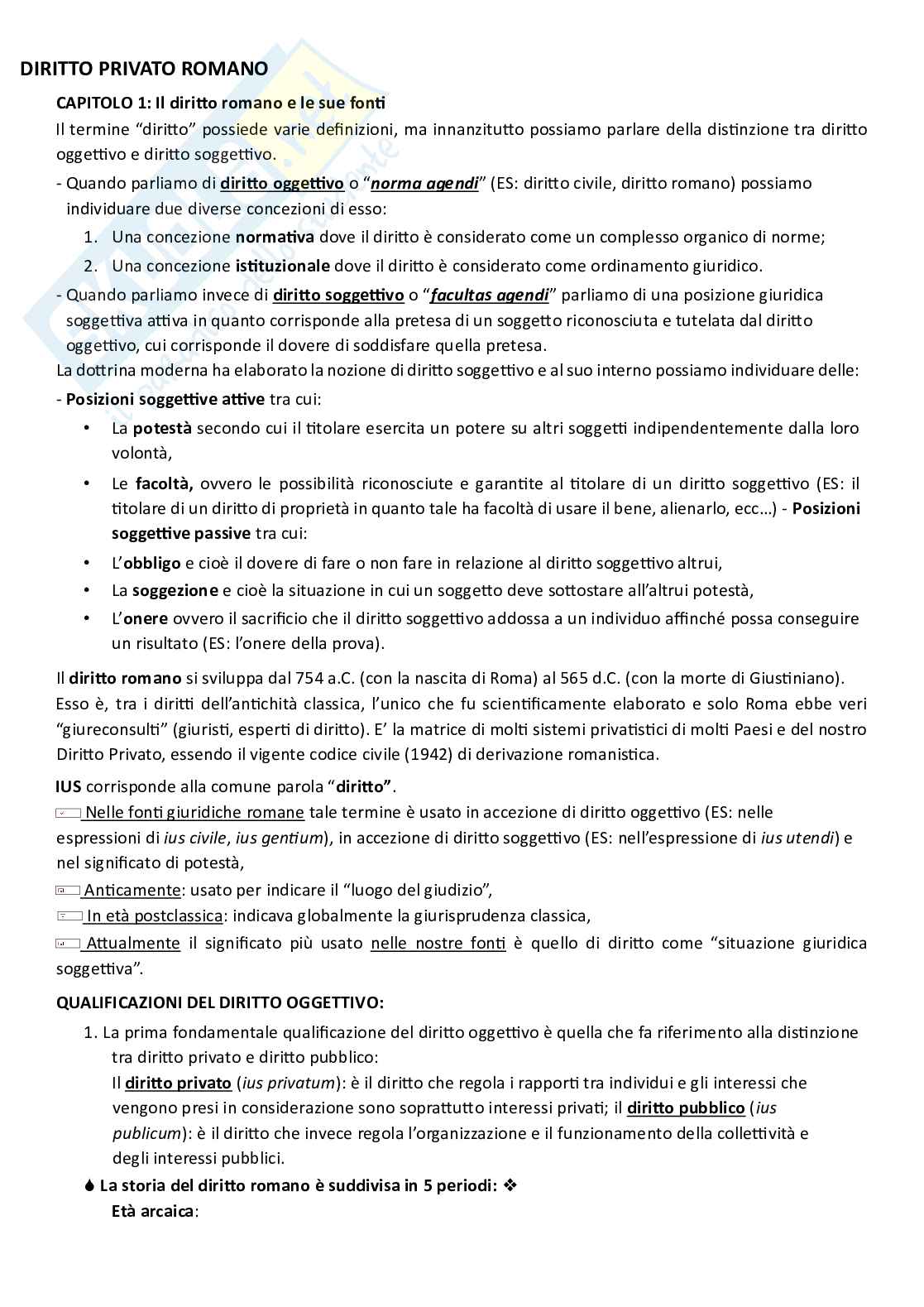 Istituzioni di diritto romano Pag. 1