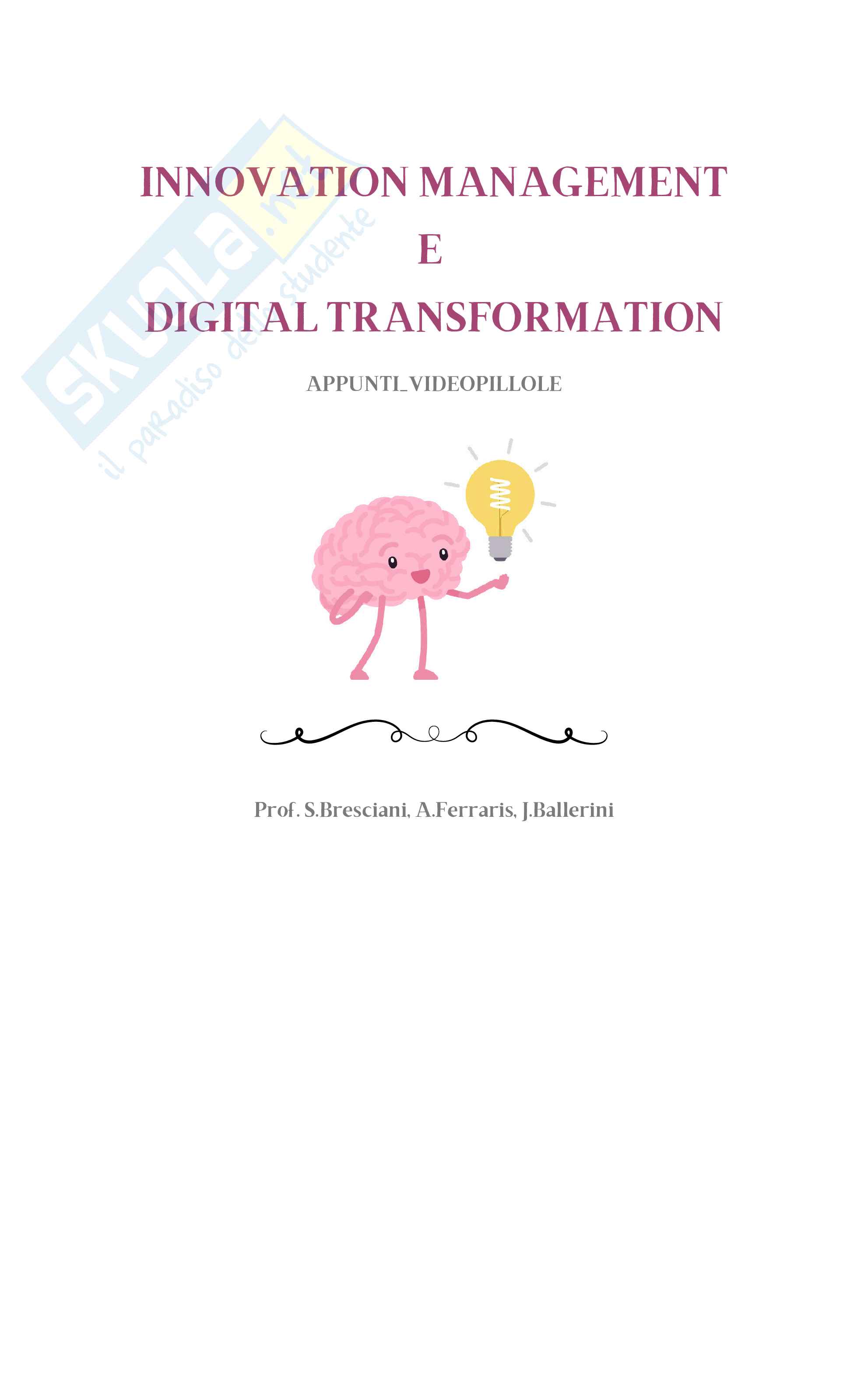 Innovation management & digital transformation Pag. 1