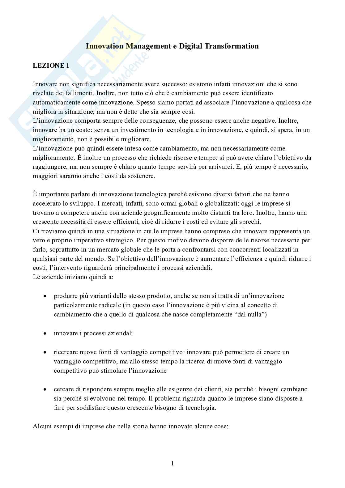 Innovation management & digital transformation Pag. 2