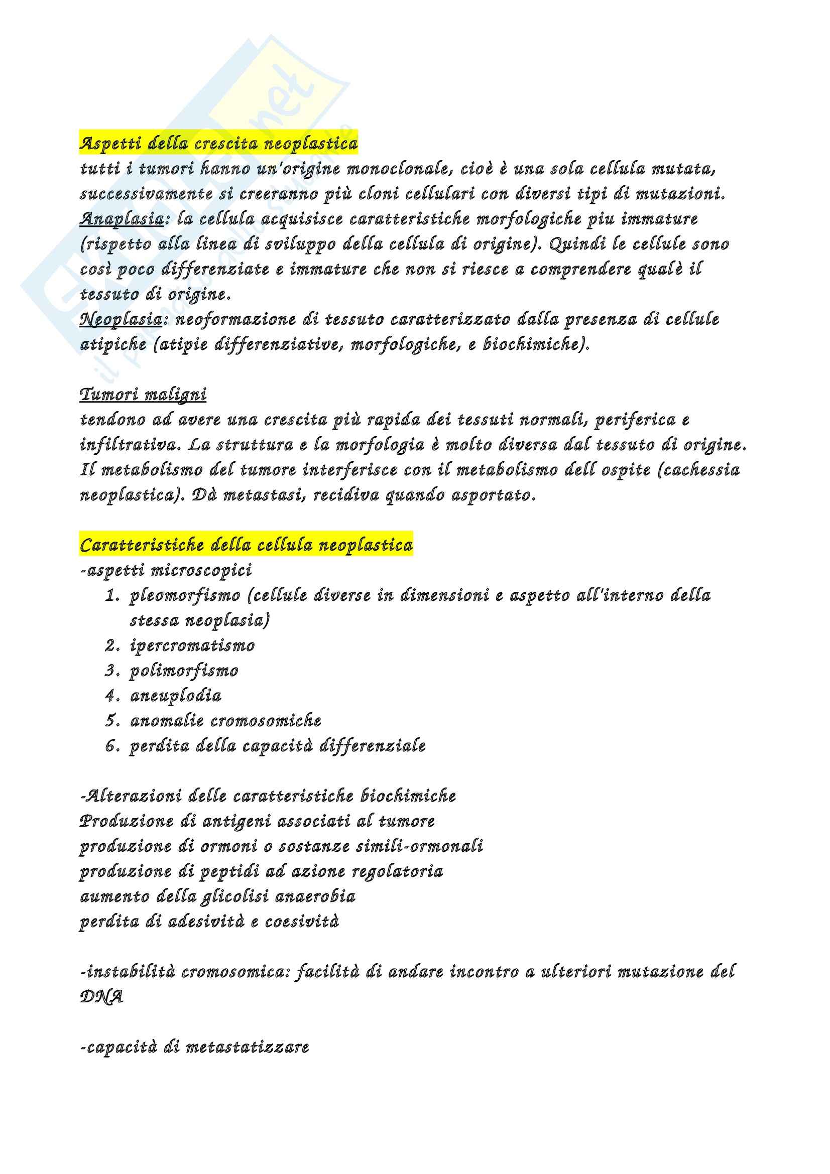 Oncologia - Appunti Pag. 6