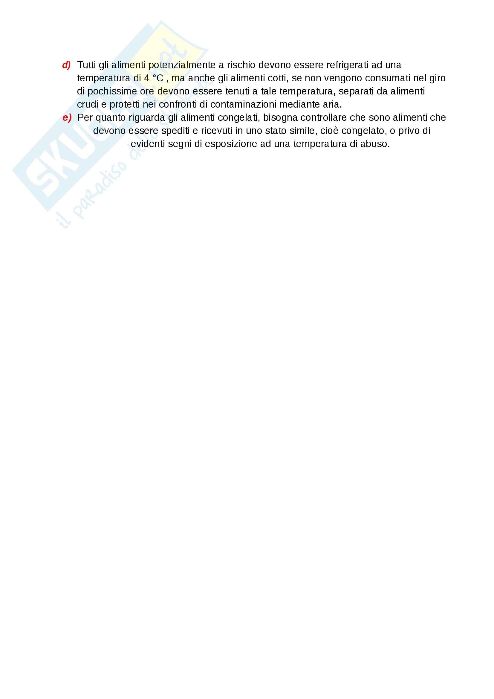 Lezioni, Salubrità degli alimenti Pag. 26