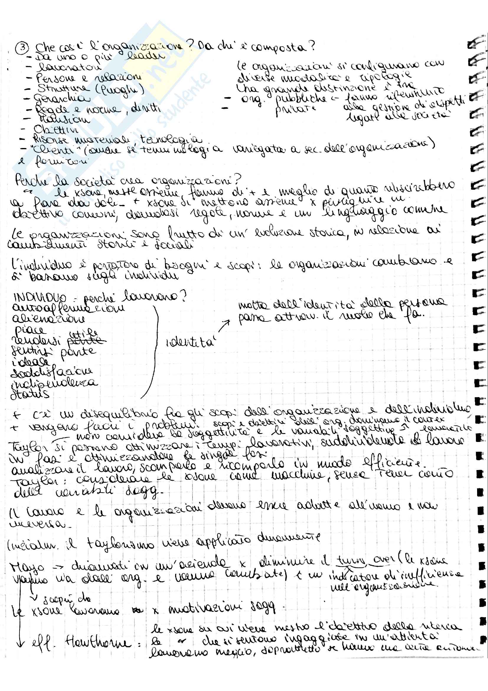 Cosa sono le organizzazioni? Teoria X e teoria Y Pag. 1