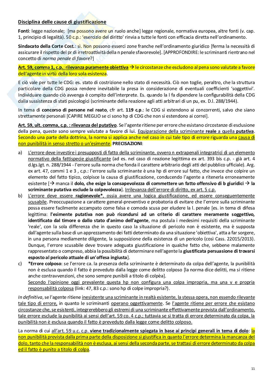 Reato commissivo doloso Pag. 11