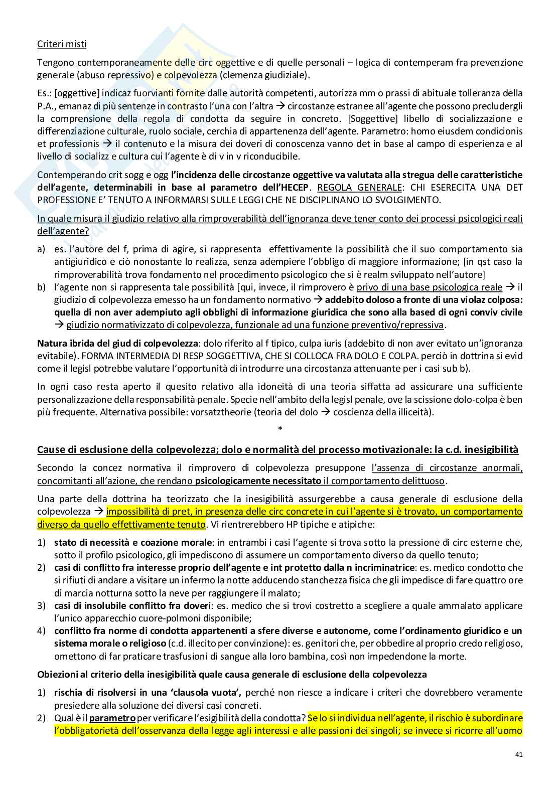 Reato commissivo doloso Pag. 41