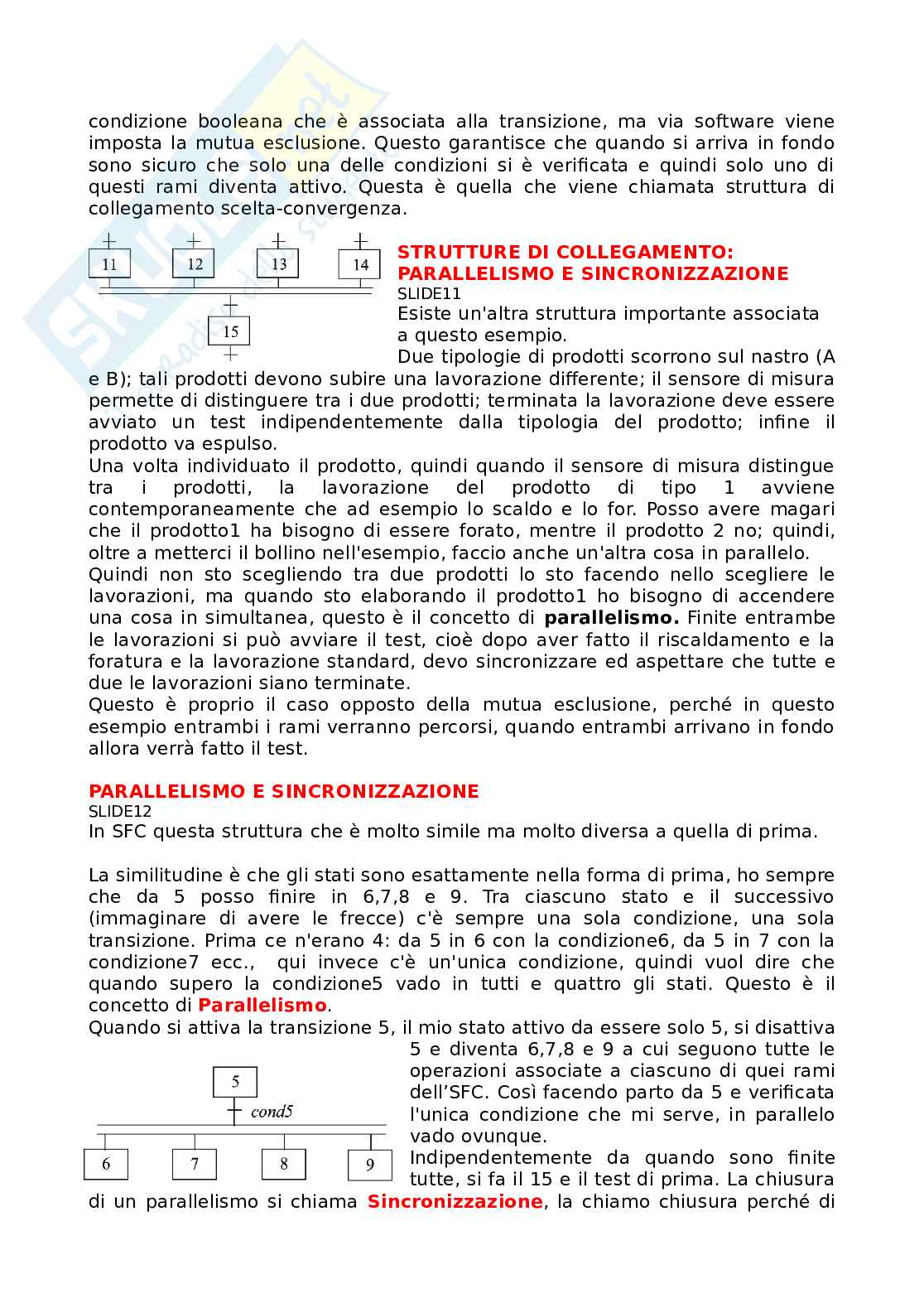 Automazione dei processi industriali - Sequential Function Chart   Pag. 6