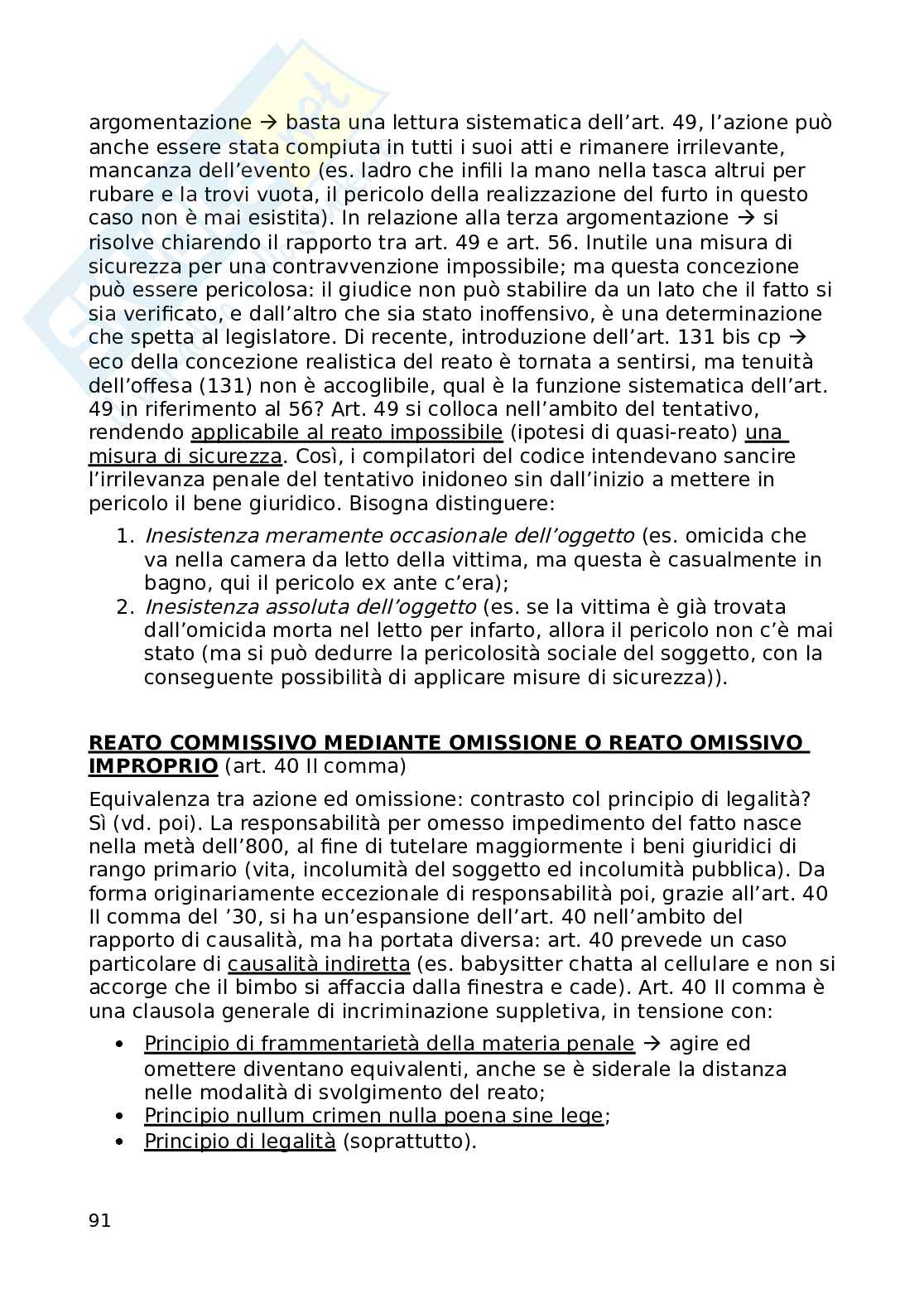 Diritto penale I Pag. 91