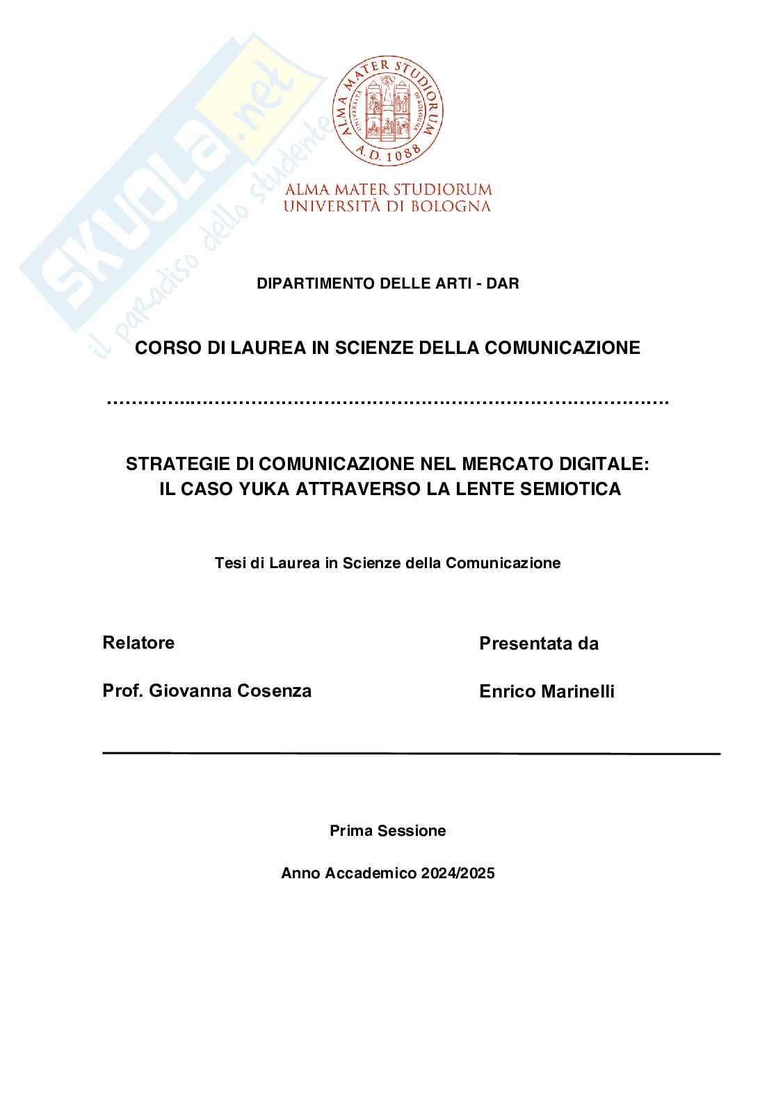 Strategie di comunicazione nel mercato digitale - Il Caso Yuka attraverso la lente Semiotica Pag. 1