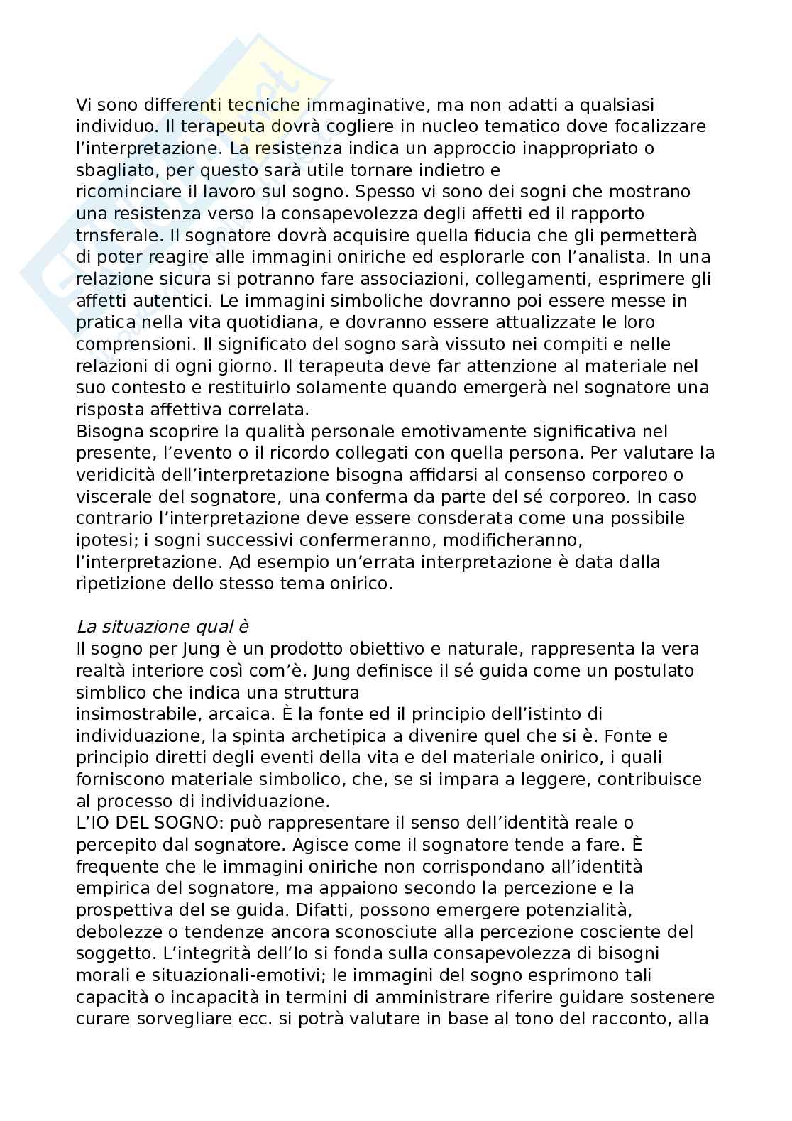 Il linguaggio dei sogni, Psicodinamica del sogno, Jung Pag. 2