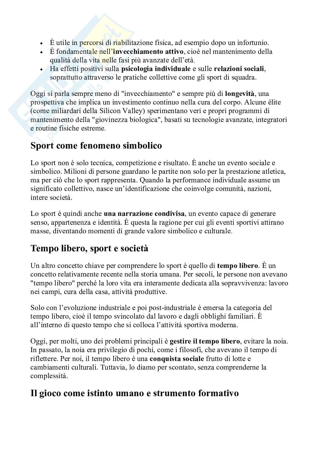 Appunti prova parziale sociologia dello sport e della salute  Pag. 2