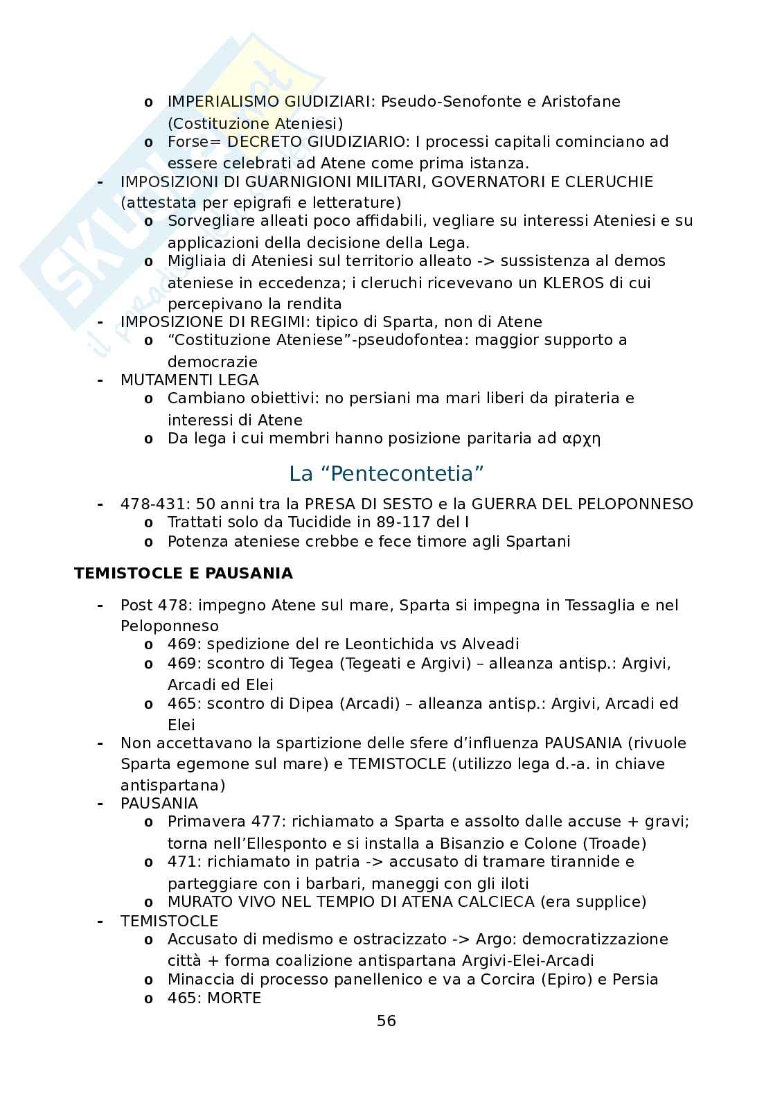 Riassunto esame Storia greca, Prof. Zizza Cesare, libro consigliato Manuale di storia greca, Bearzot  Pag. 56