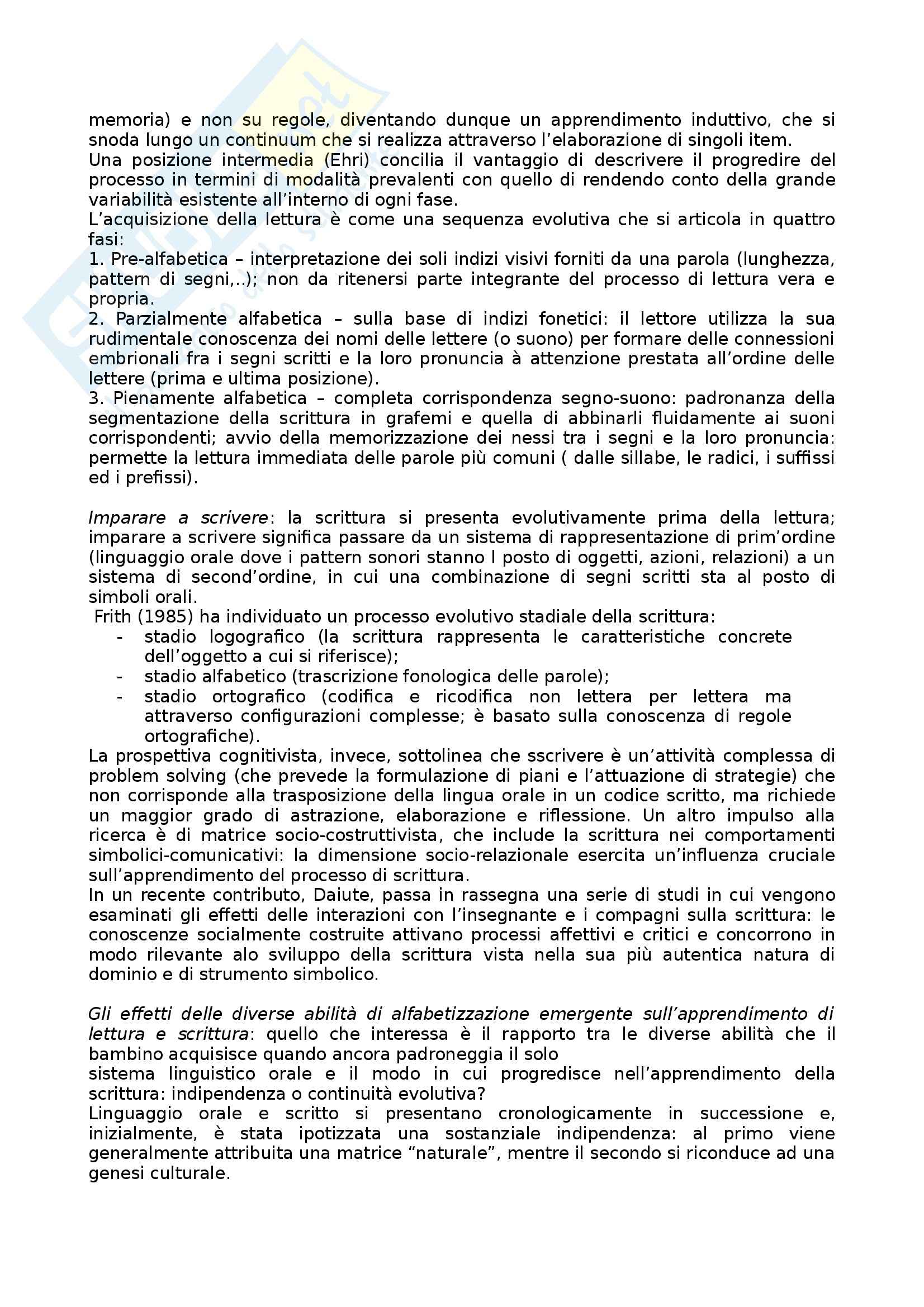 Riassunto esame Psicologia dell'Educazione, prof. Pinto, libro consigliato Il Suono, il Segno e il Significato di Pinto Pag. 26