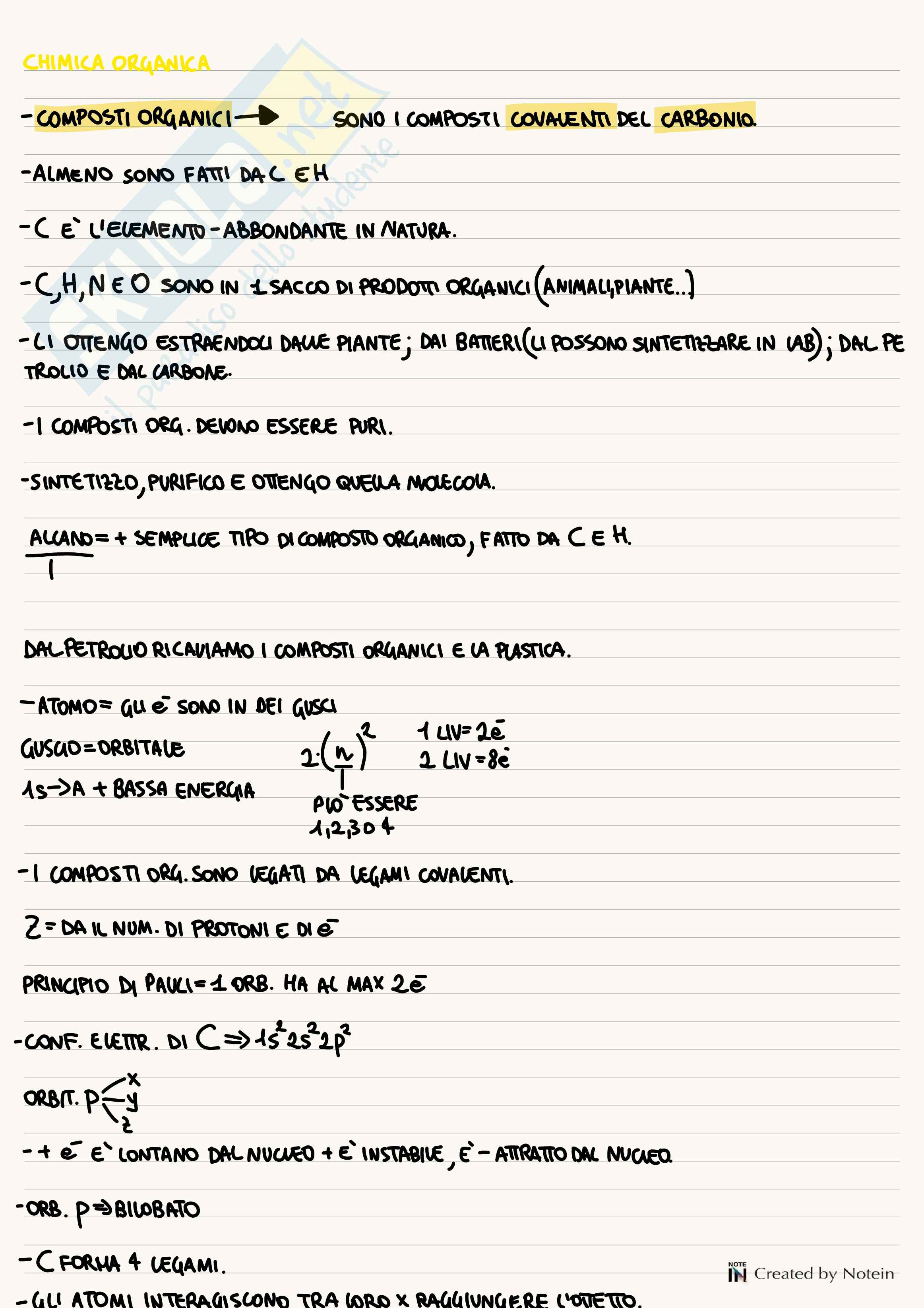 Schemi di Chimica organica Pag. 1