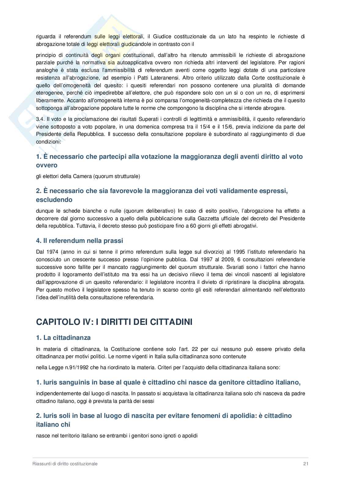  Appunti Diritto costituzionale  Pag. 21
