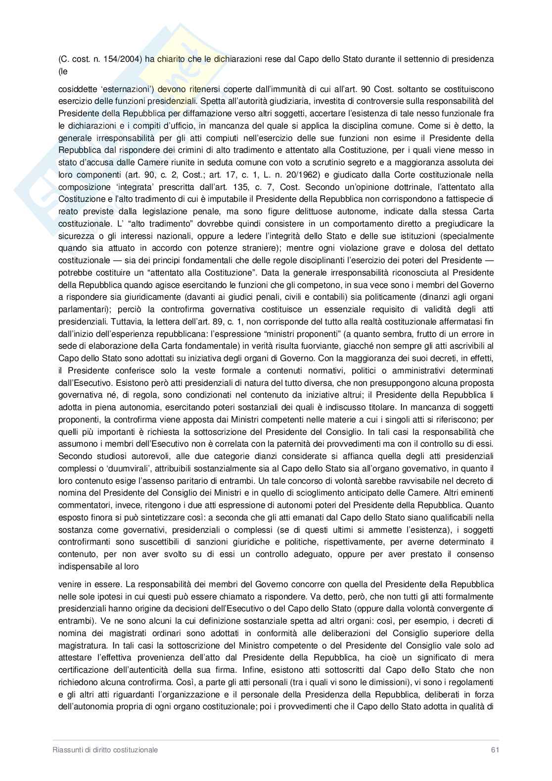  Appunti Diritto costituzionale  Pag. 61