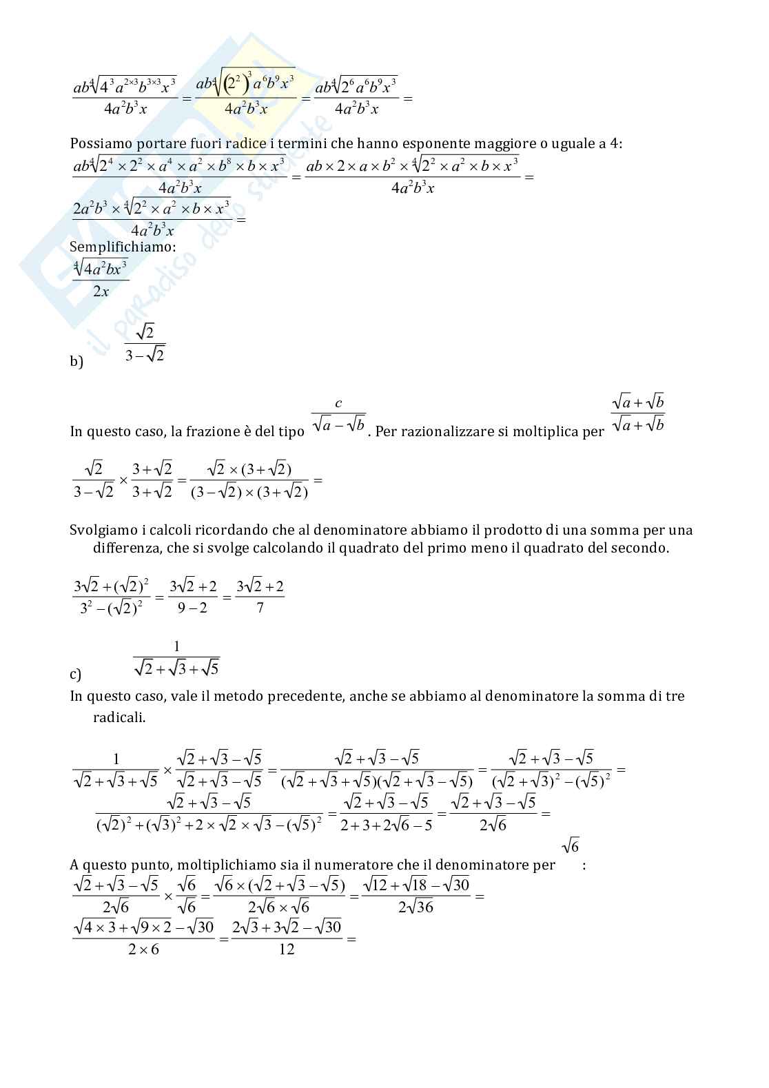 Compito classe II liceo scientifico: sistemi, radicali, problemi, equiestensione Pag. 11