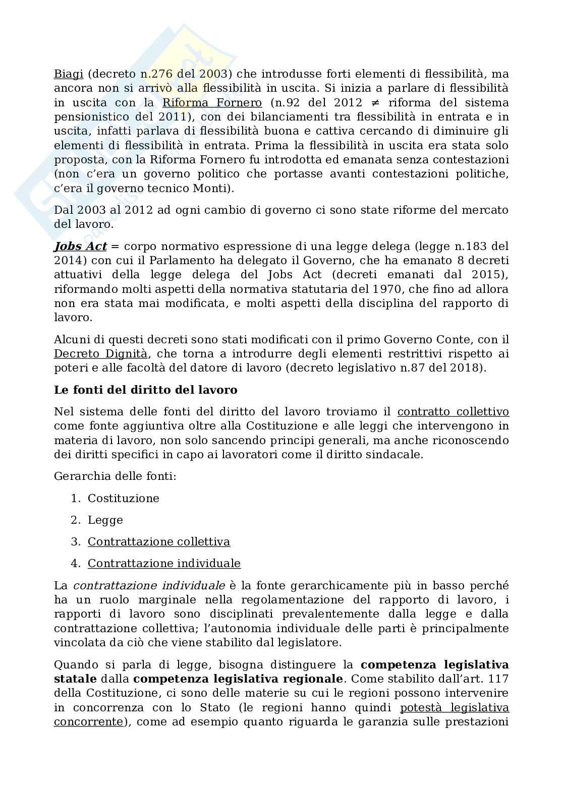 Appunti lezione di Diritto del lavoro Pag. 6