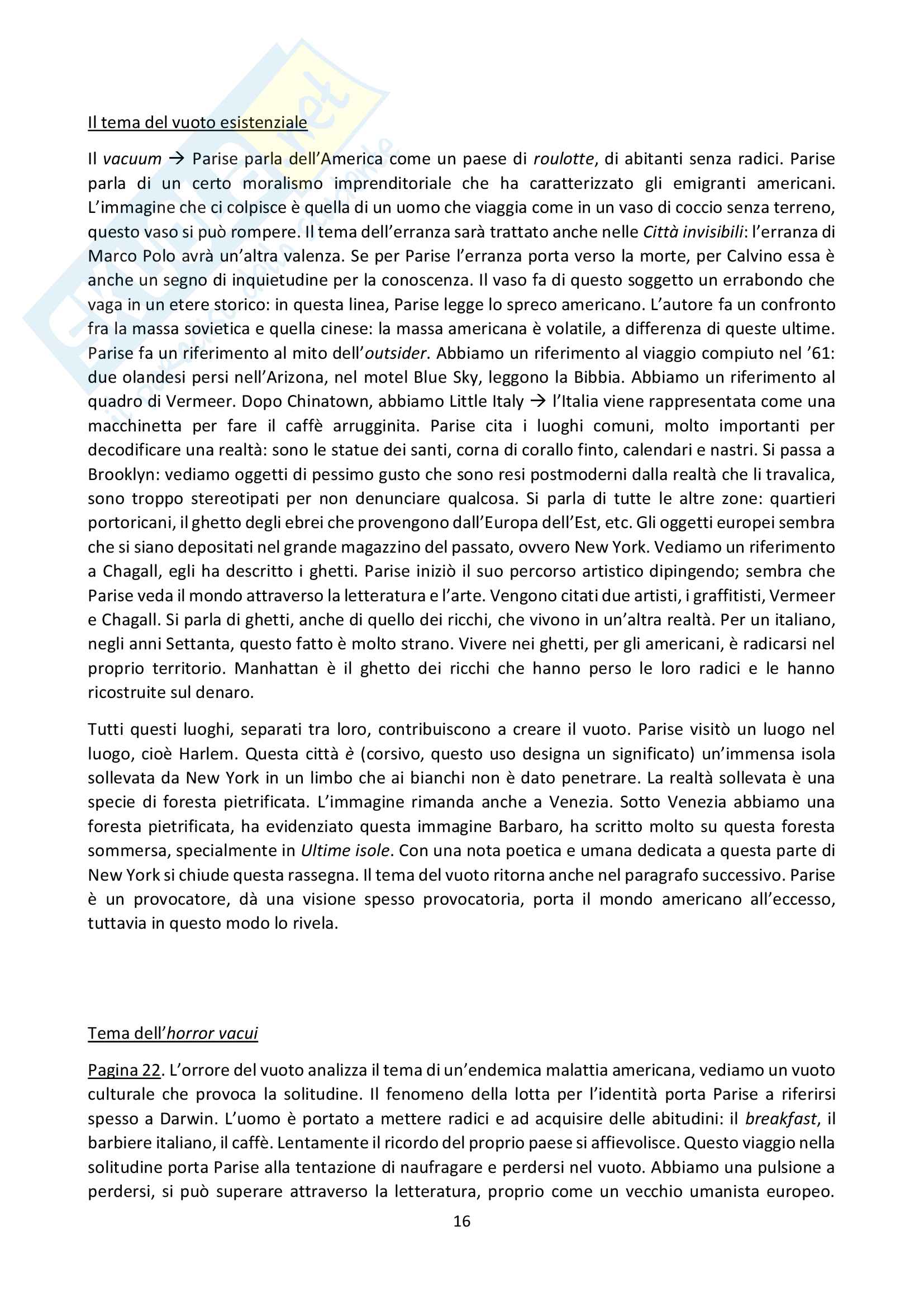 Appunti di Letteratura italiana moderna e contemporanea sp. (lezioni complete) Pag. 16