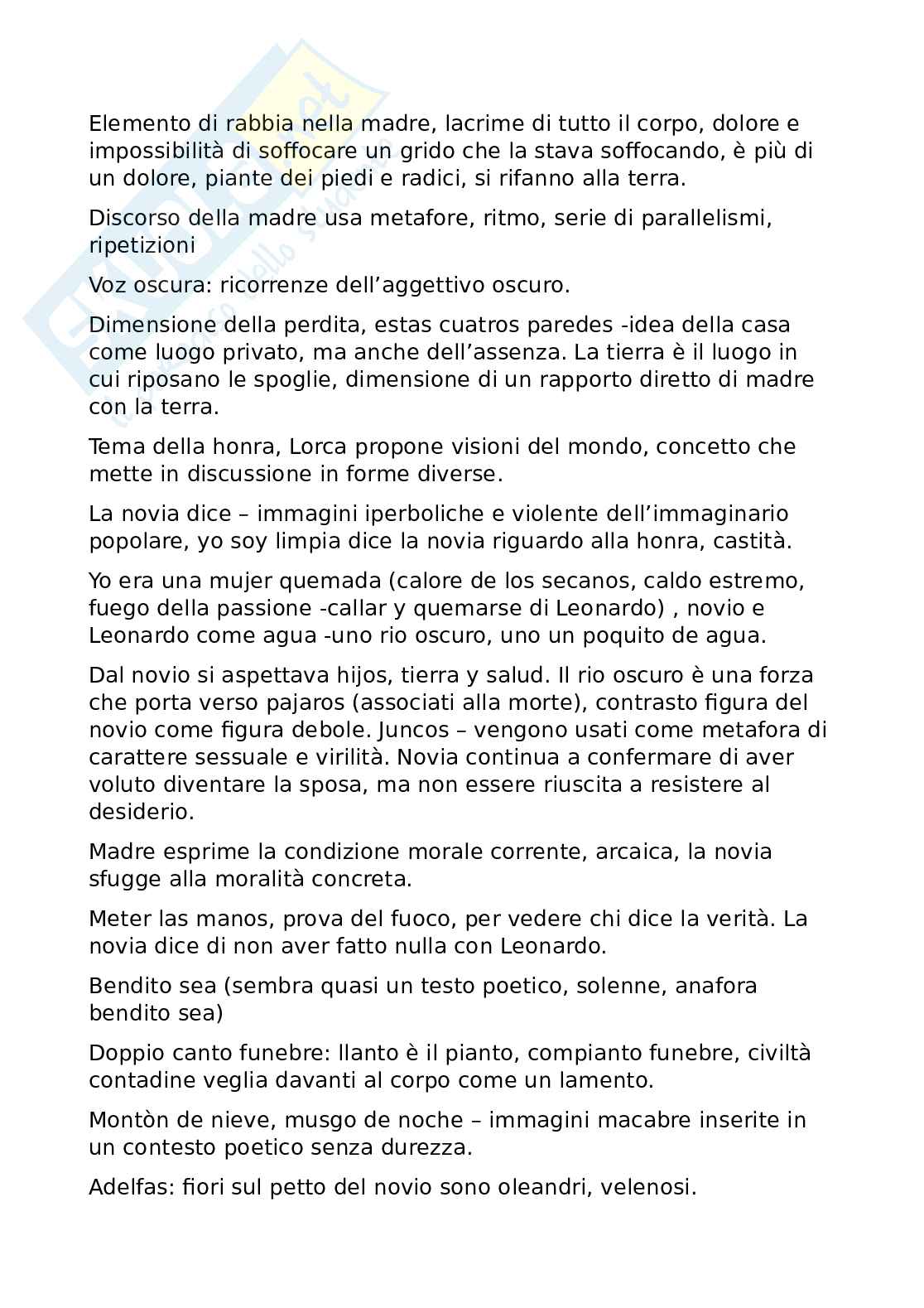 Letteratura teatrale spagnola con focus su Federico Garcia Lorca Pag. 46