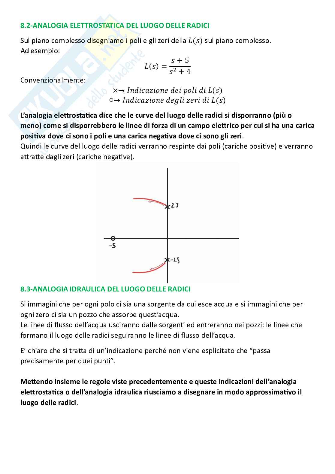 Controlli automatici, parte 8 - Luogo delle radici di un sistema di controllo Pag. 11