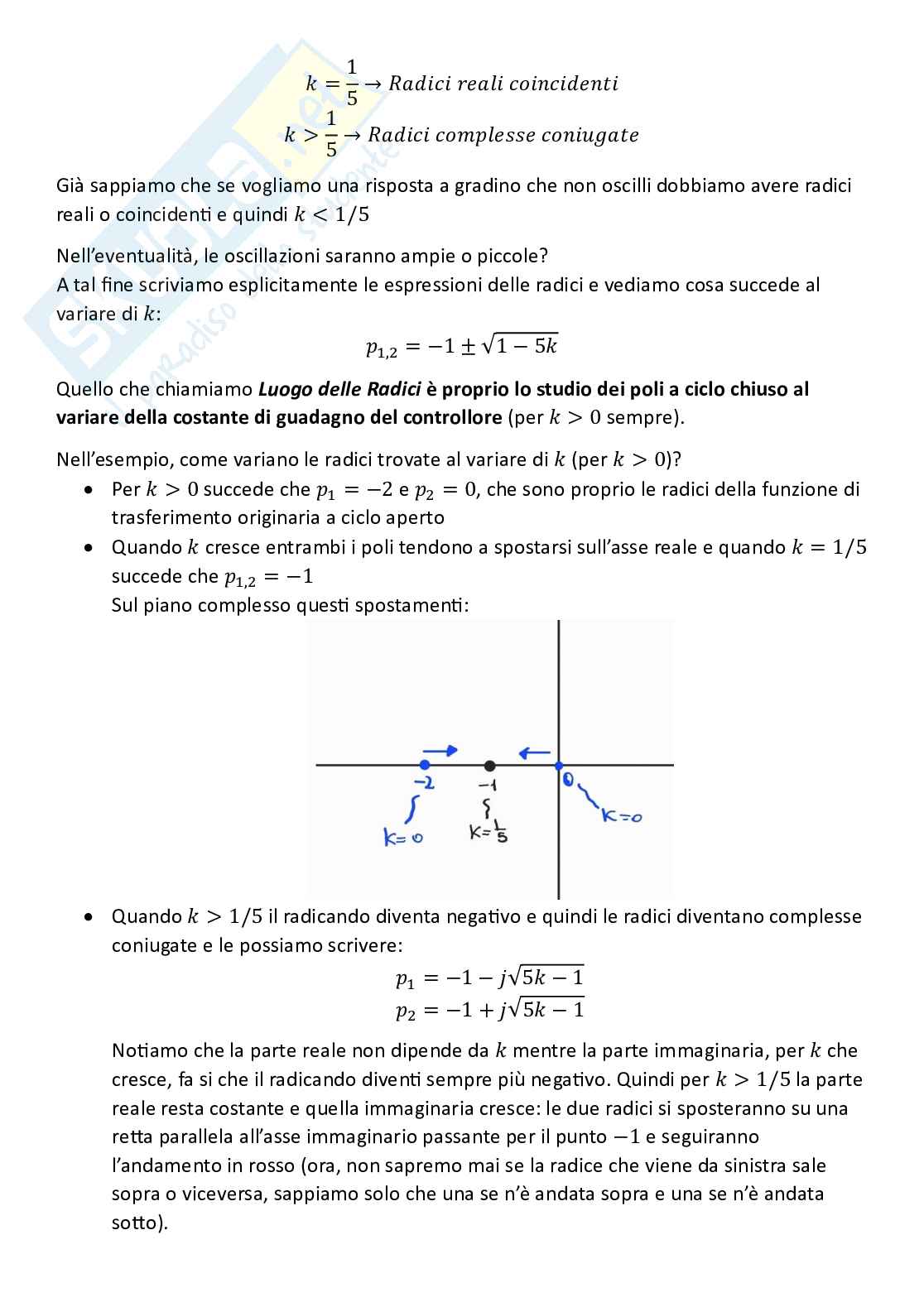 Controlli automatici, parte 8 - Luogo delle radici di un sistema di controllo Pag. 2