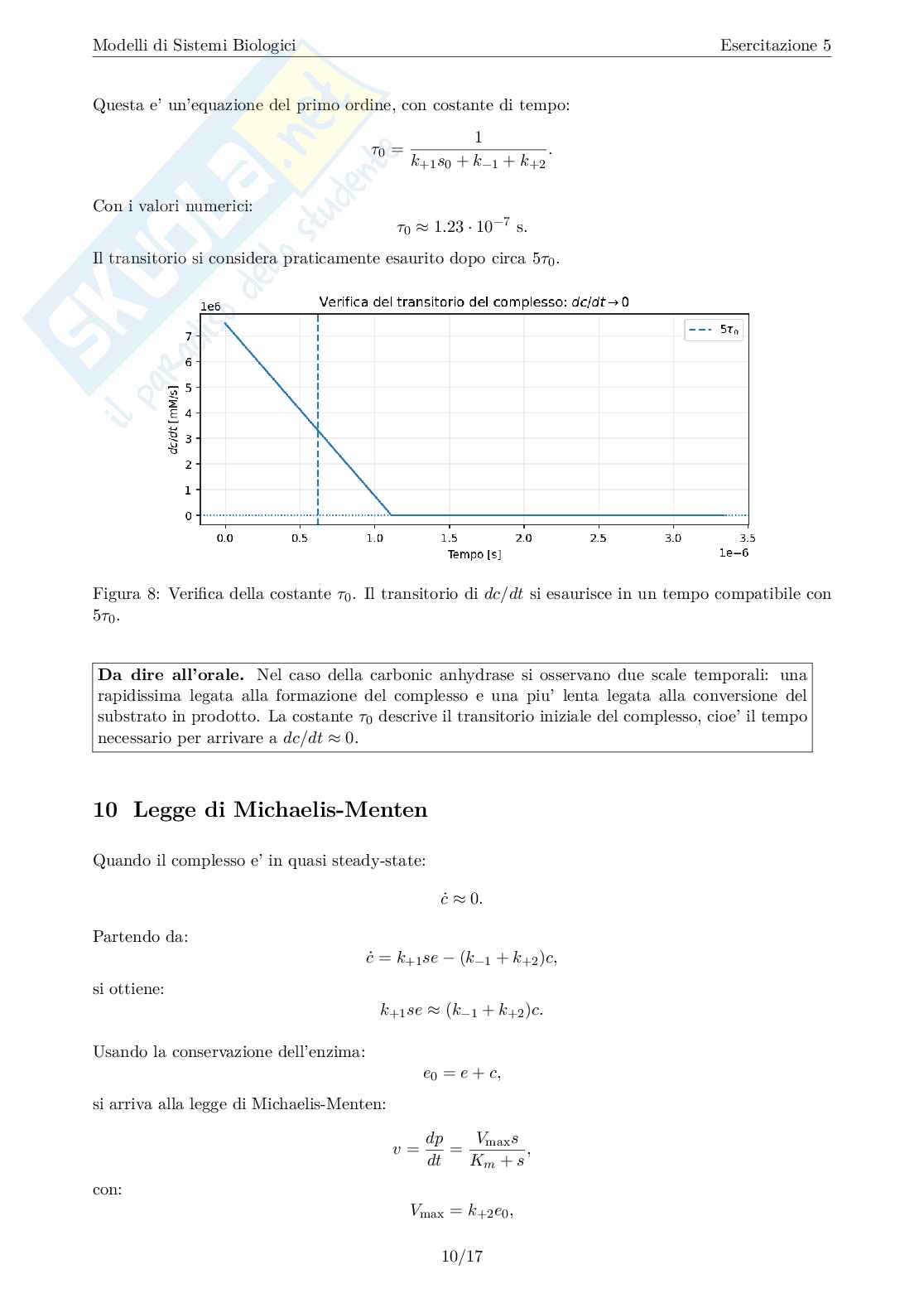 Esercitazione 5: Reazioni enzimatiche Pag. 11