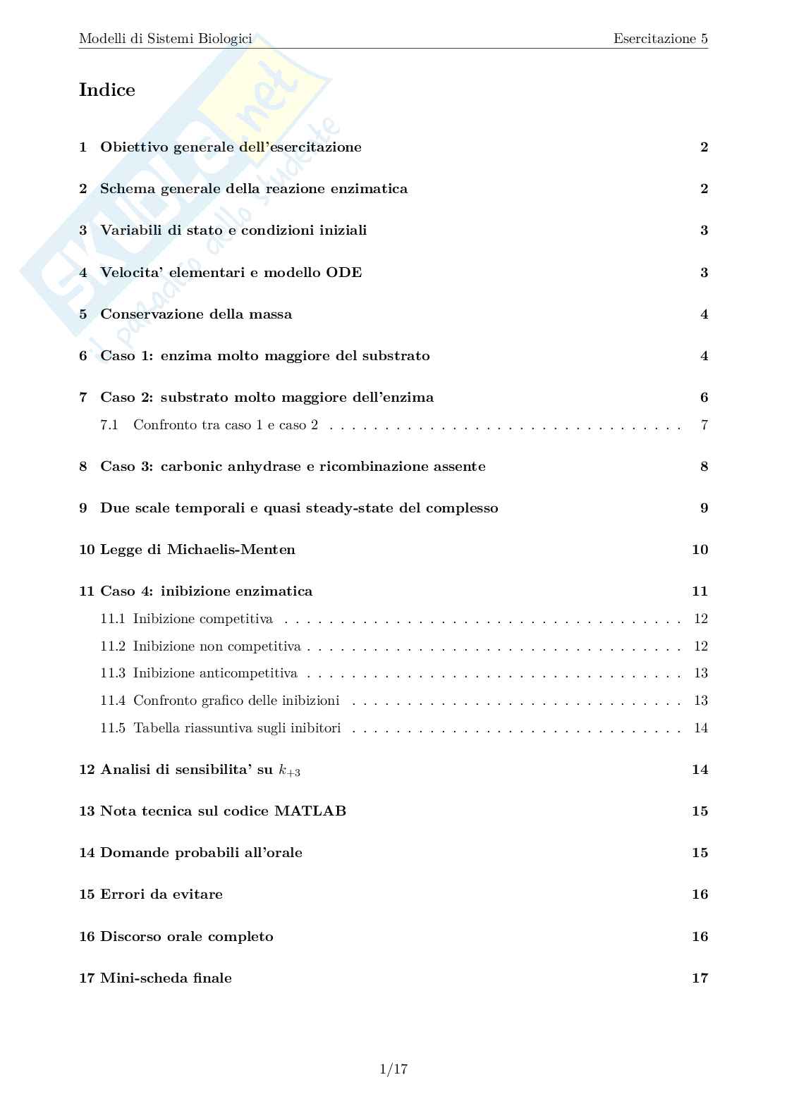 Esercitazione 5: Reazioni enzimatiche Pag. 2