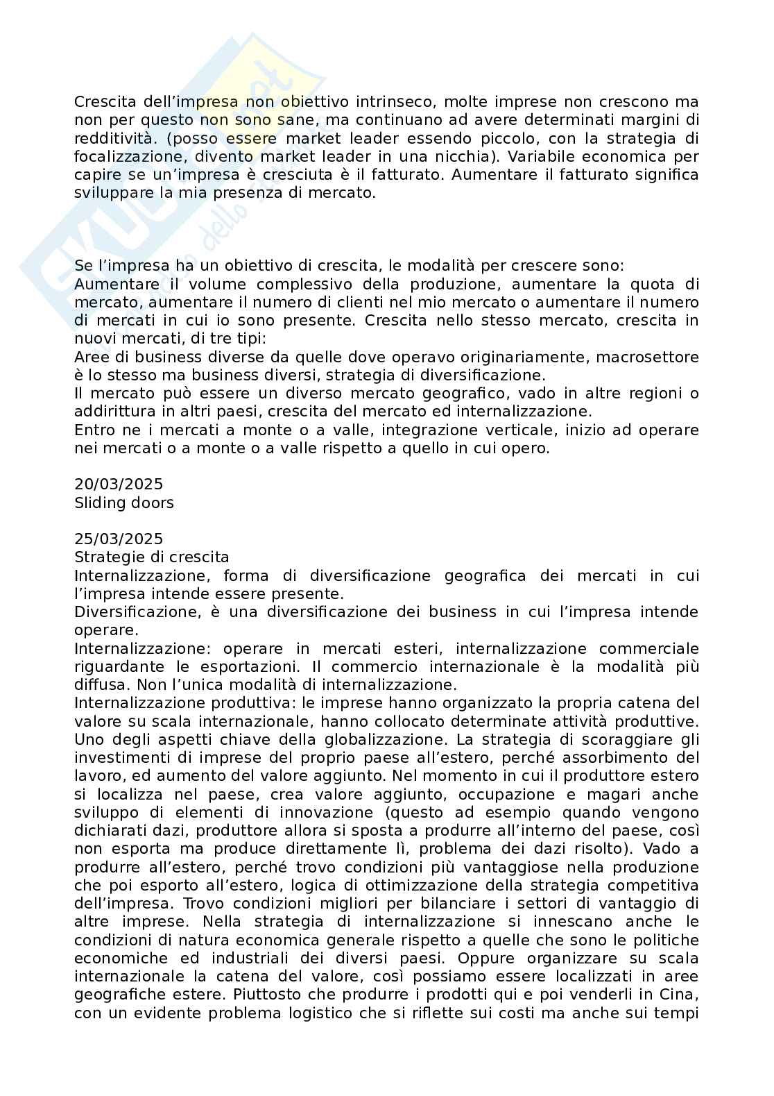 Appunti di Economia e gestione delle imprese Pag. 16