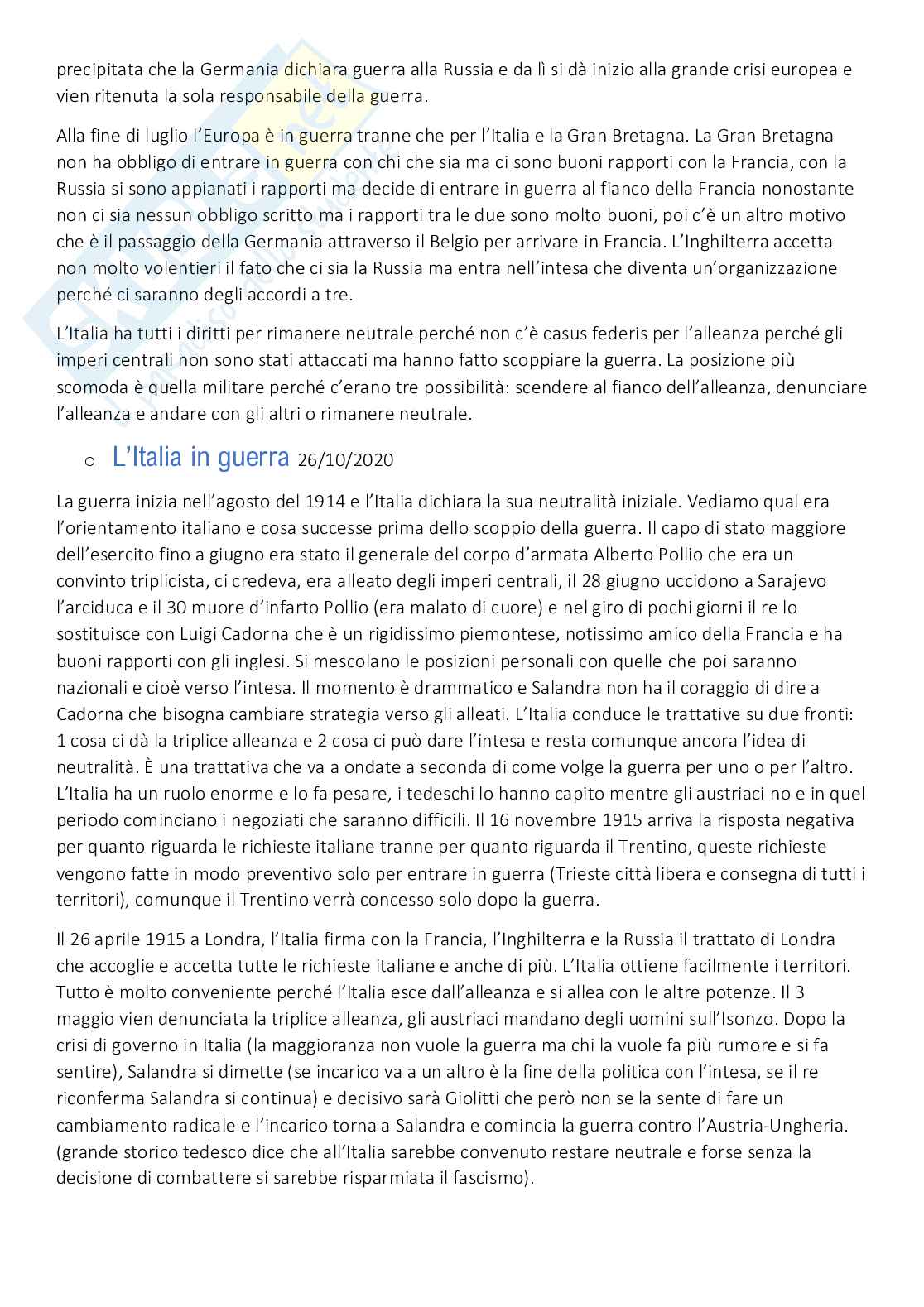 Storia delle relazioni internazionali Pag. 16