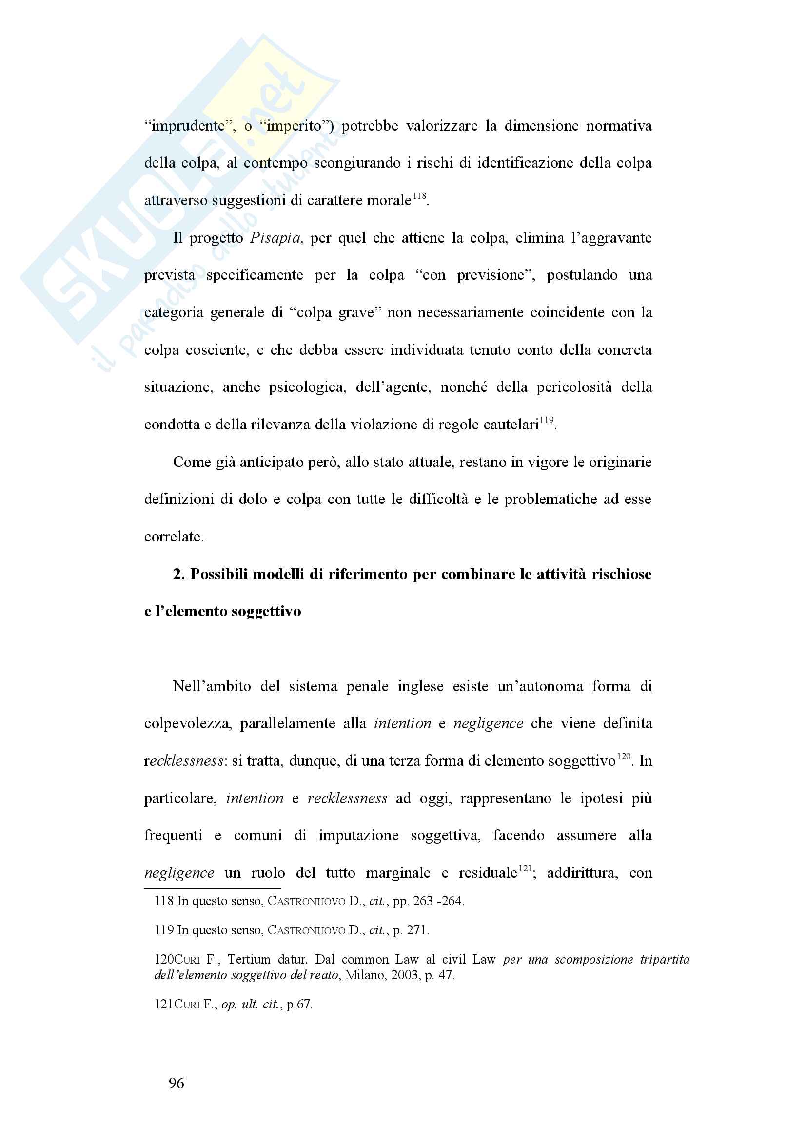 Imputazione soggettiva e rischio penale d'impresa Pag. 96