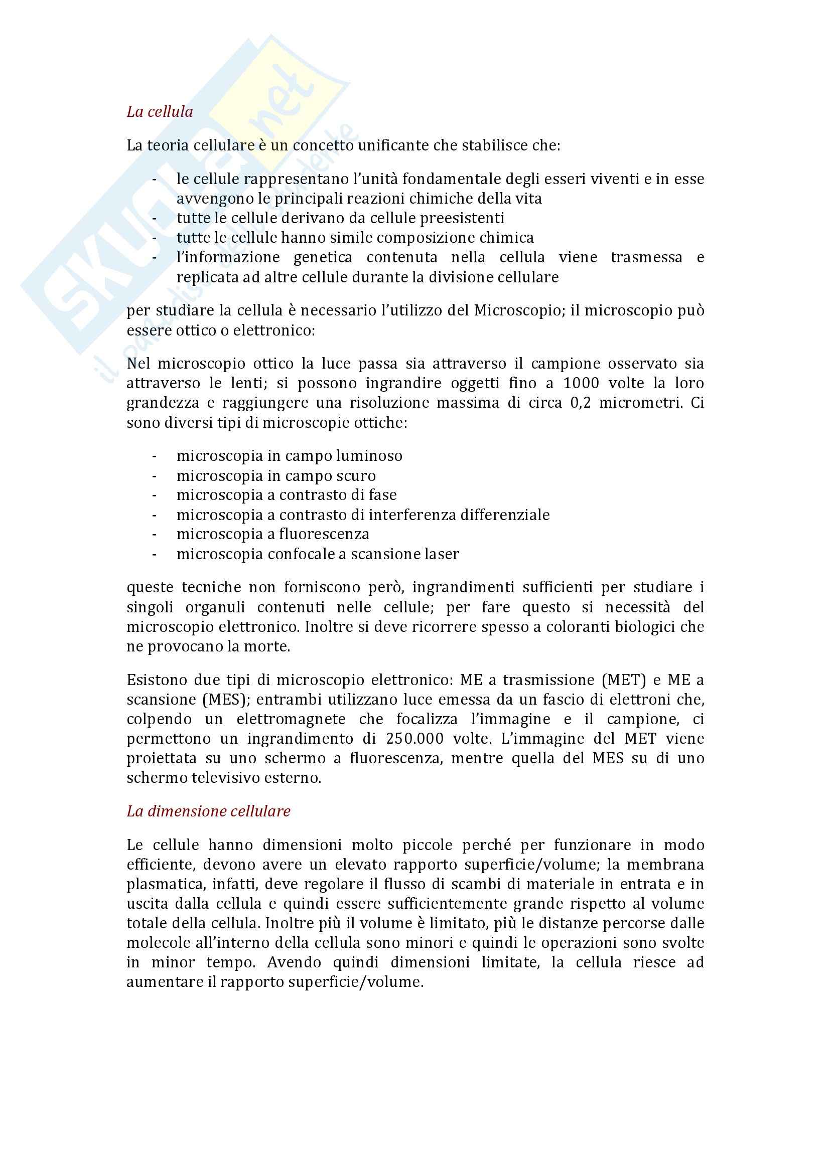 Cellula, Biologia Pag. 1
