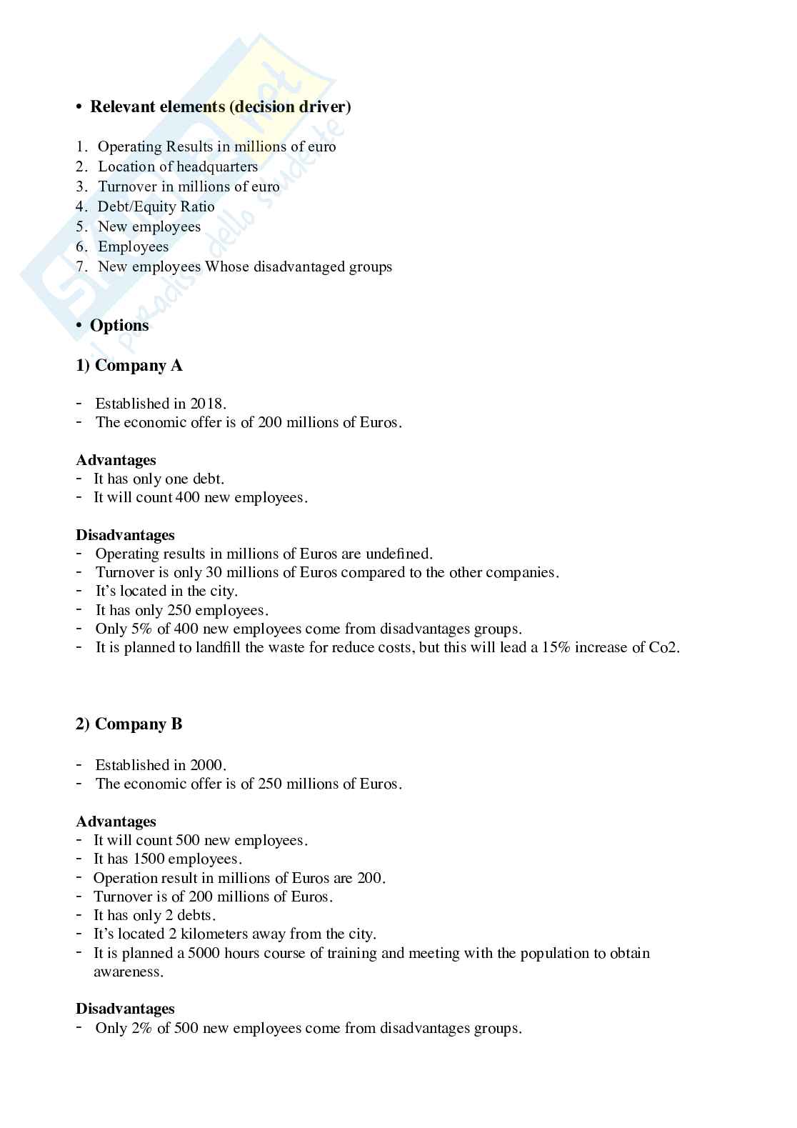 Economia aziendale – Parte 2 – Collegamenti dei 5 casi + Caso Langustura svolto con schema casi Pag. 6