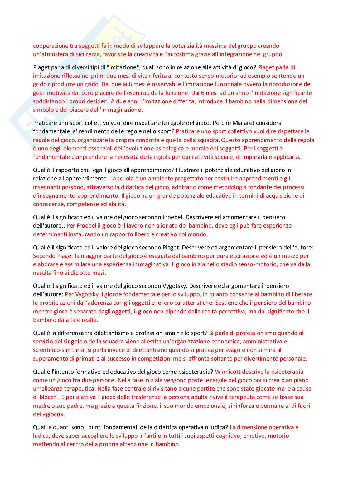 Paniere multiple in ordine A-Z di Pedagogia del gioco e dello sport (2026)  Pag. 11