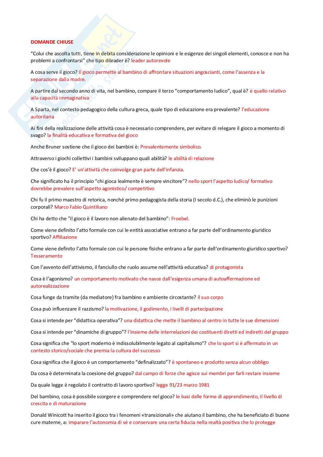 Paniere multiple in ordine A-Z di Pedagogia del gioco e dello sport (2026)  Pag. 2