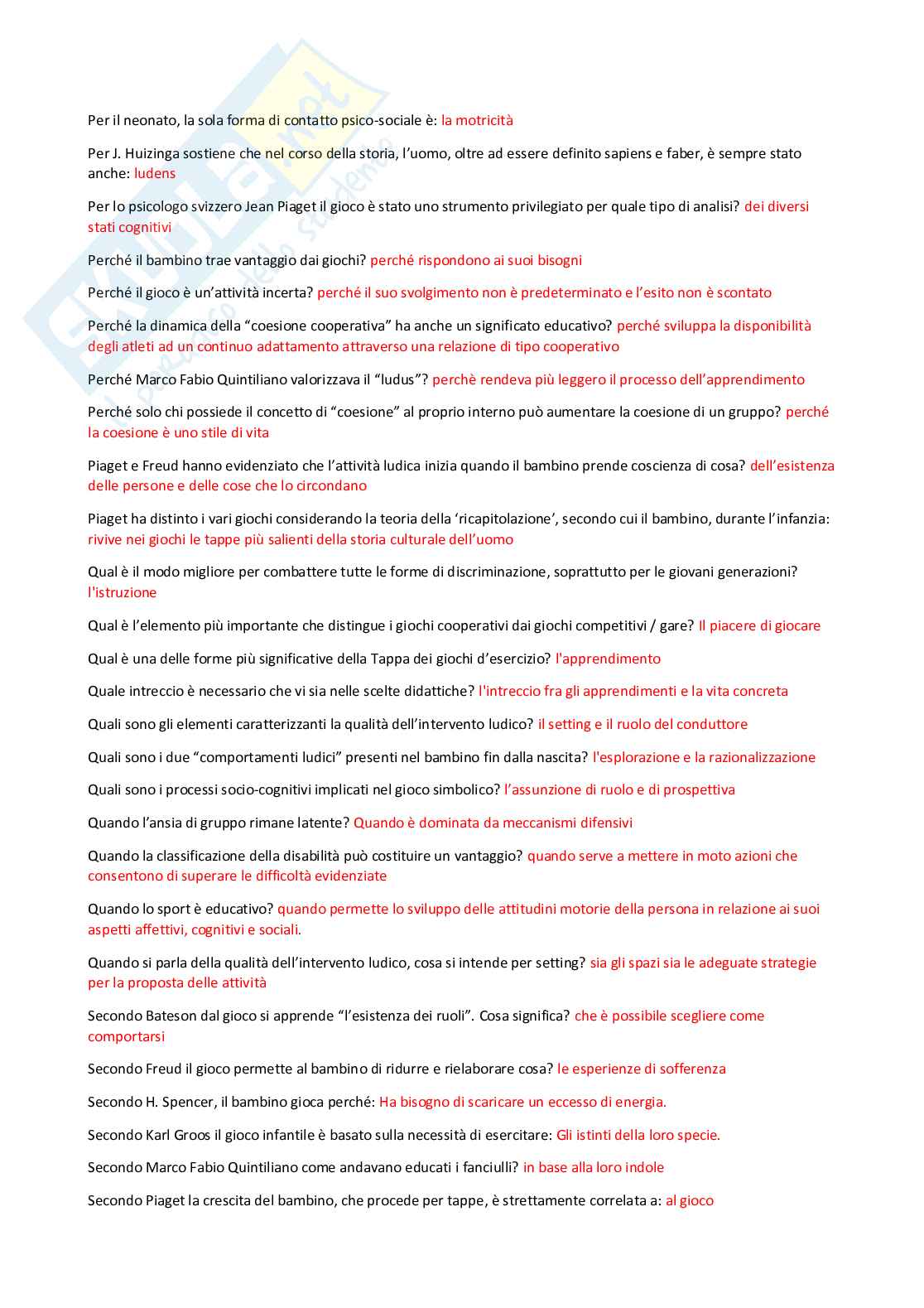 Paniere multiple in ordine A-Z di Pedagogia del gioco e dello sport (2026)  Pag. 6