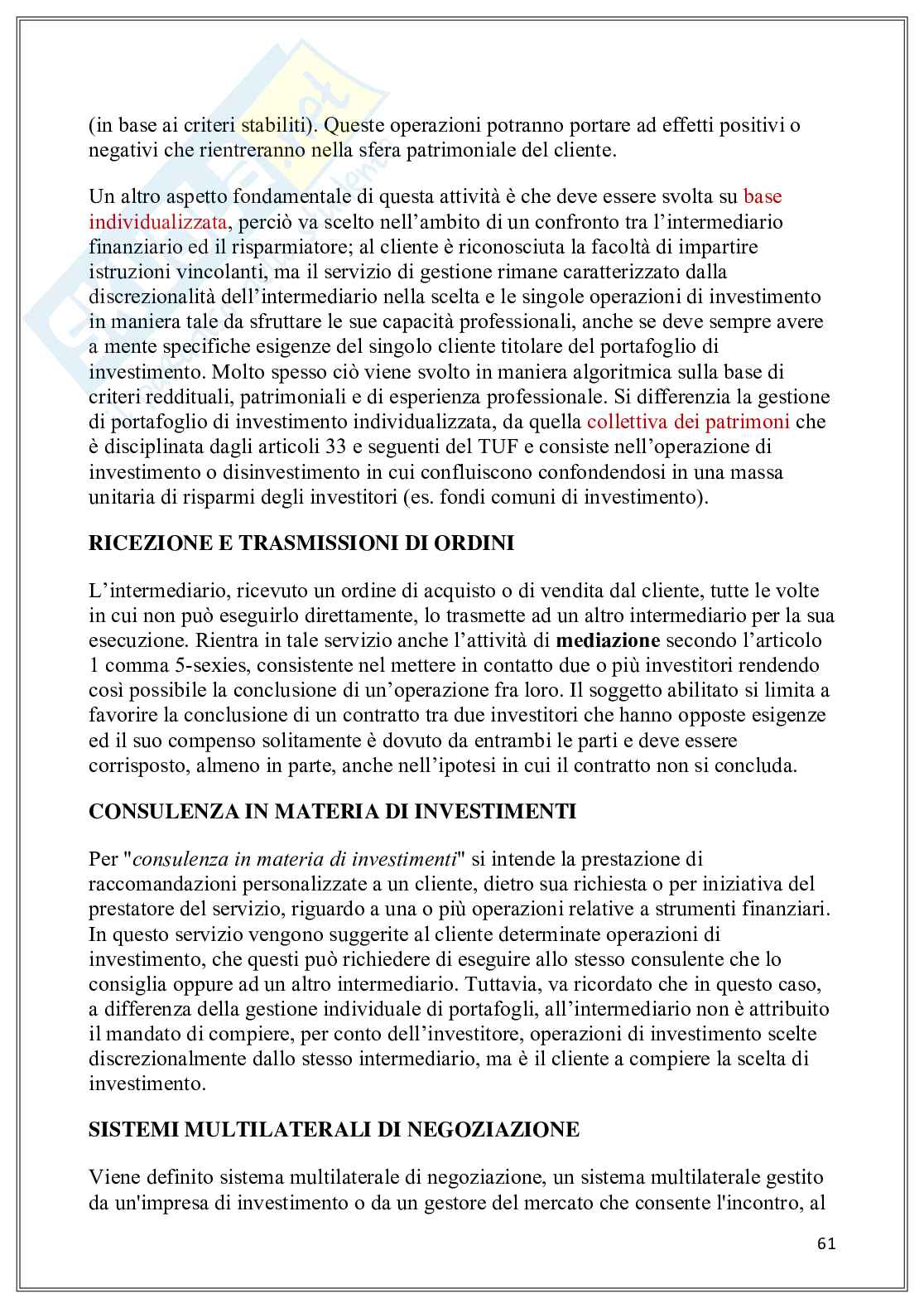 Appunti completi di diritto del mercato e degli strumenti finanziari Pag. 61