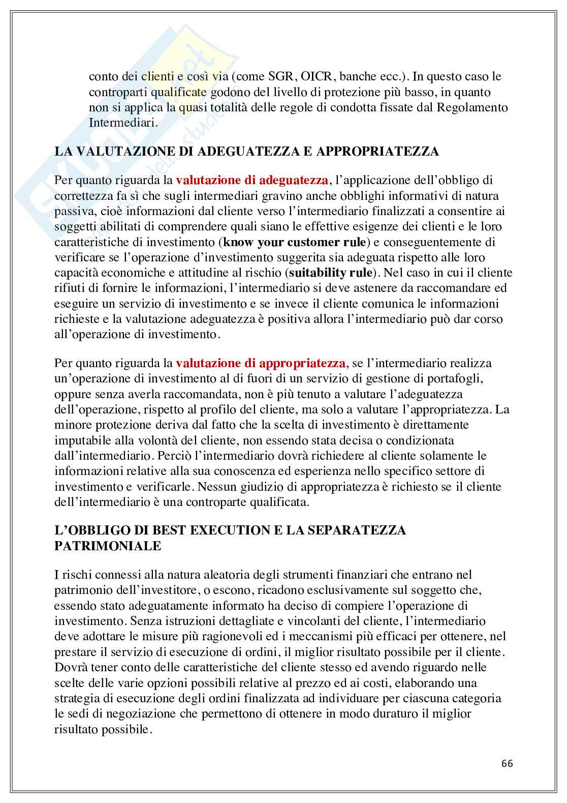 Appunti completi di diritto del mercato e degli strumenti finanziari Pag. 66