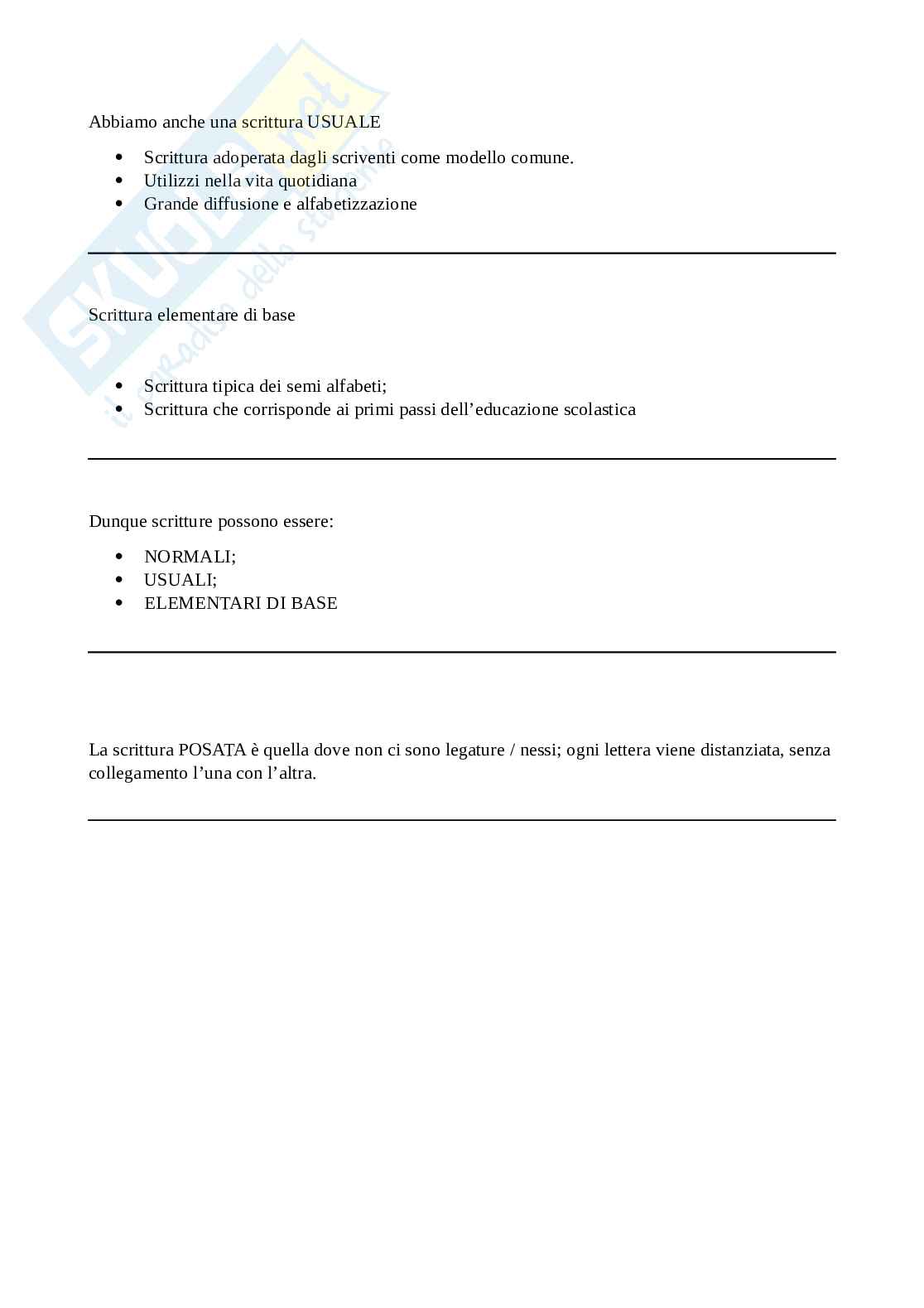 7. Descrizione paleografica; scritture normale, usuale, elementare di base, posata - Paleografia Pag. 6