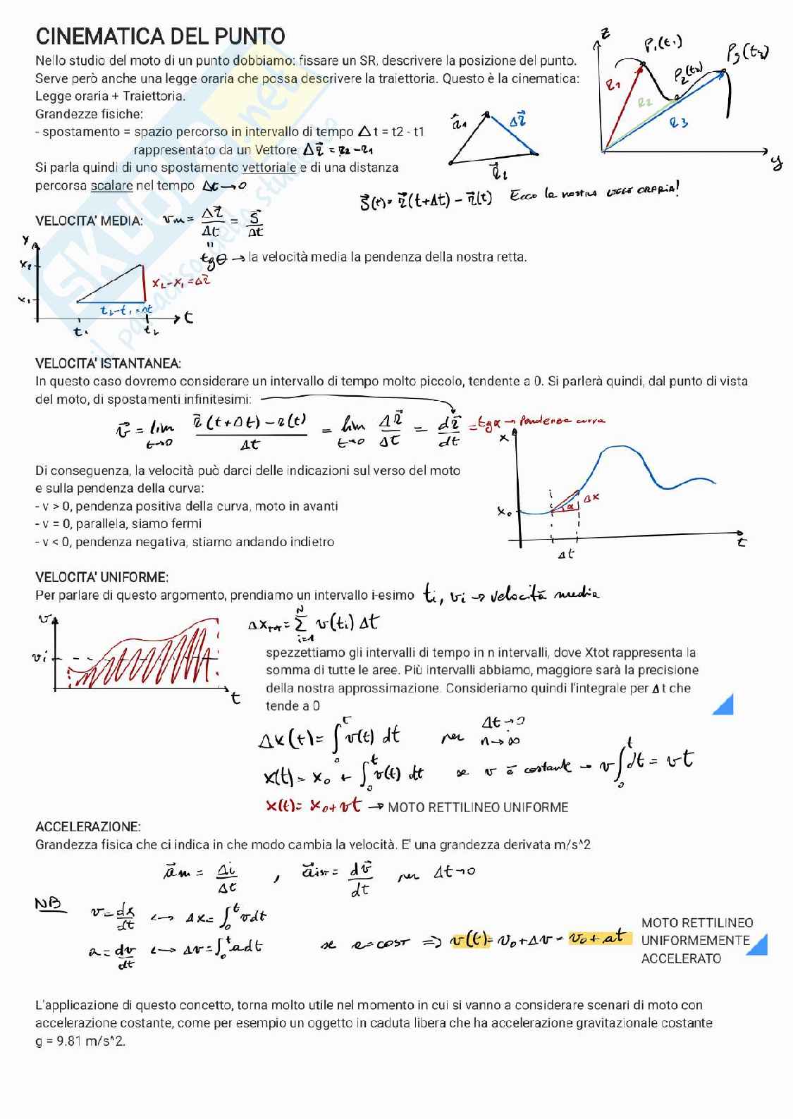 Riassunto esame Fisica I, Prof. D'alfonso Laura, libro consigliato Fisica I, Mazzoldi, Nigro Pag. 1